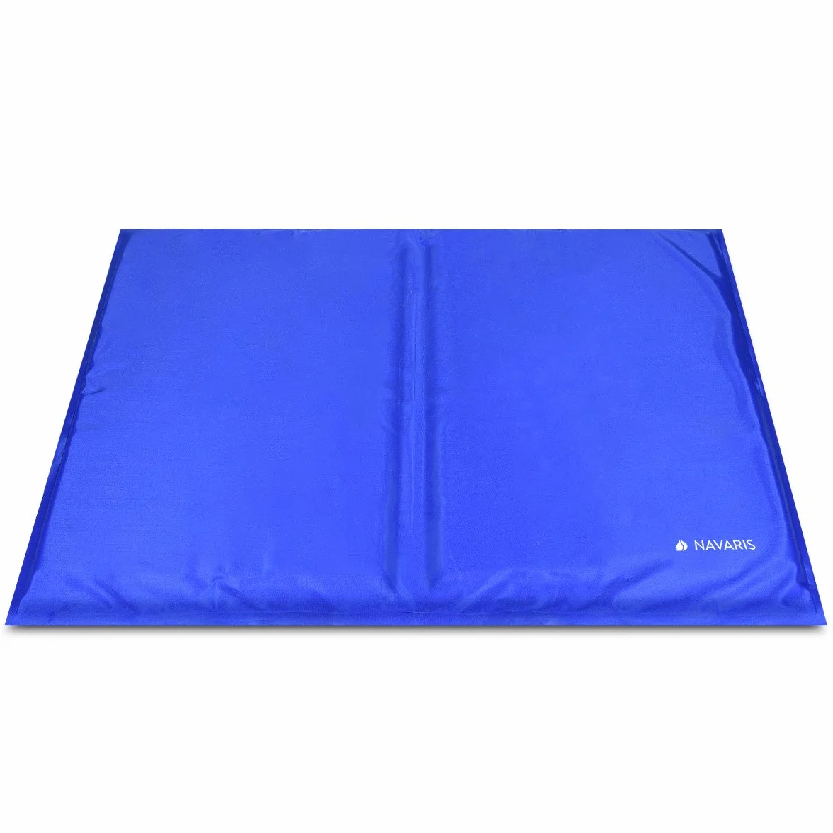 Navaris Tapis rafraîchissant Chien et Chat - Coussin 40x50 cm contrôle température Corps - Matelas Bleu foncé Refroidissement Chien Petit ou Moyen
