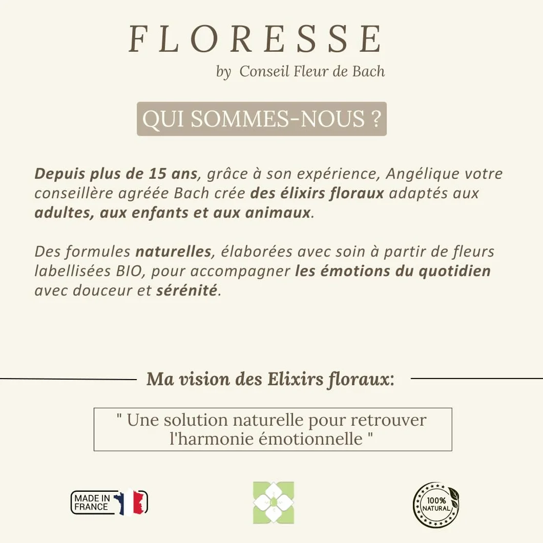 Fleurs de Bach Chat stressé 10 ml - Mélange calmant pour chat