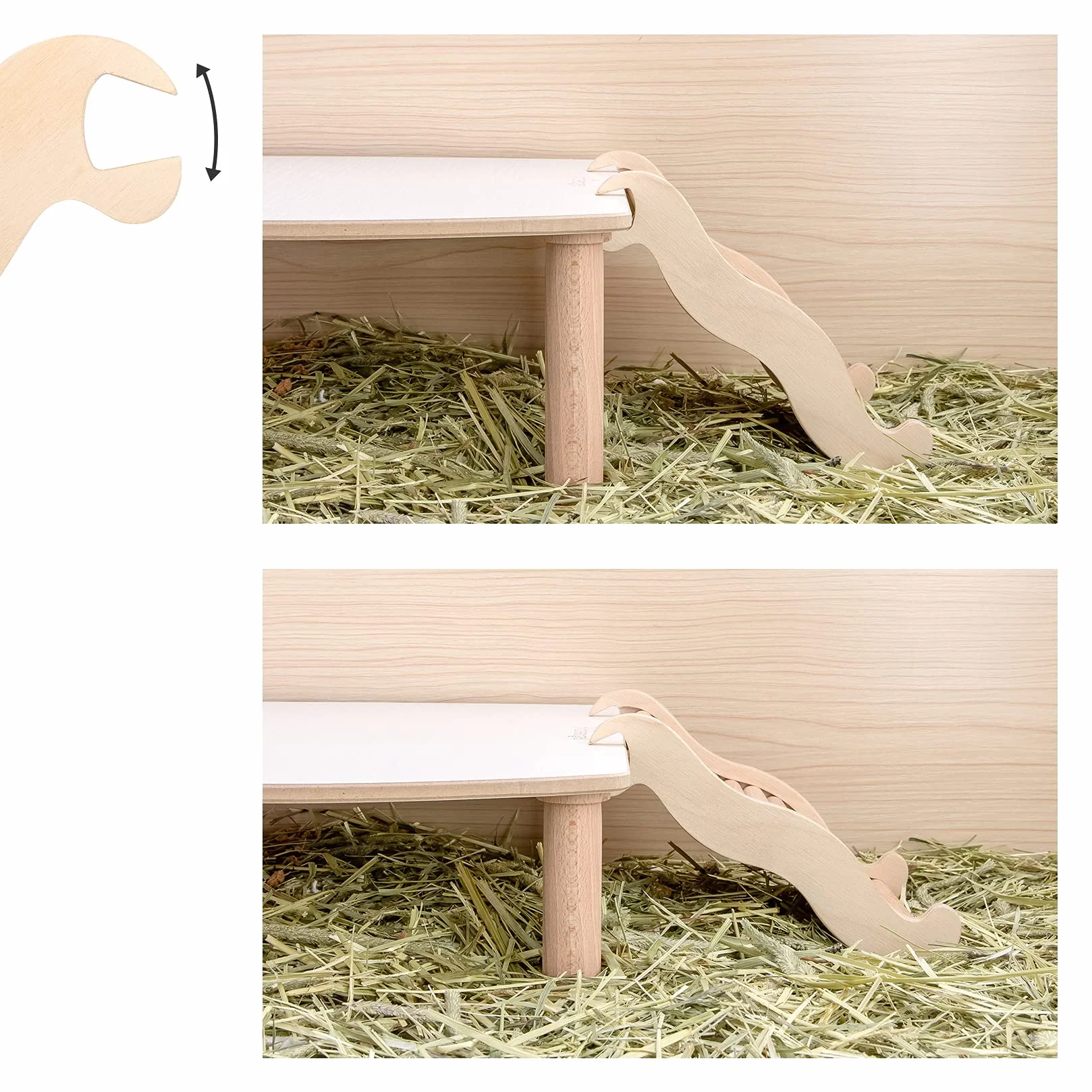 Niteangel Pont en Bois pour Hamsters, gerbilles, Souris et Petits Animaux (16 CM)