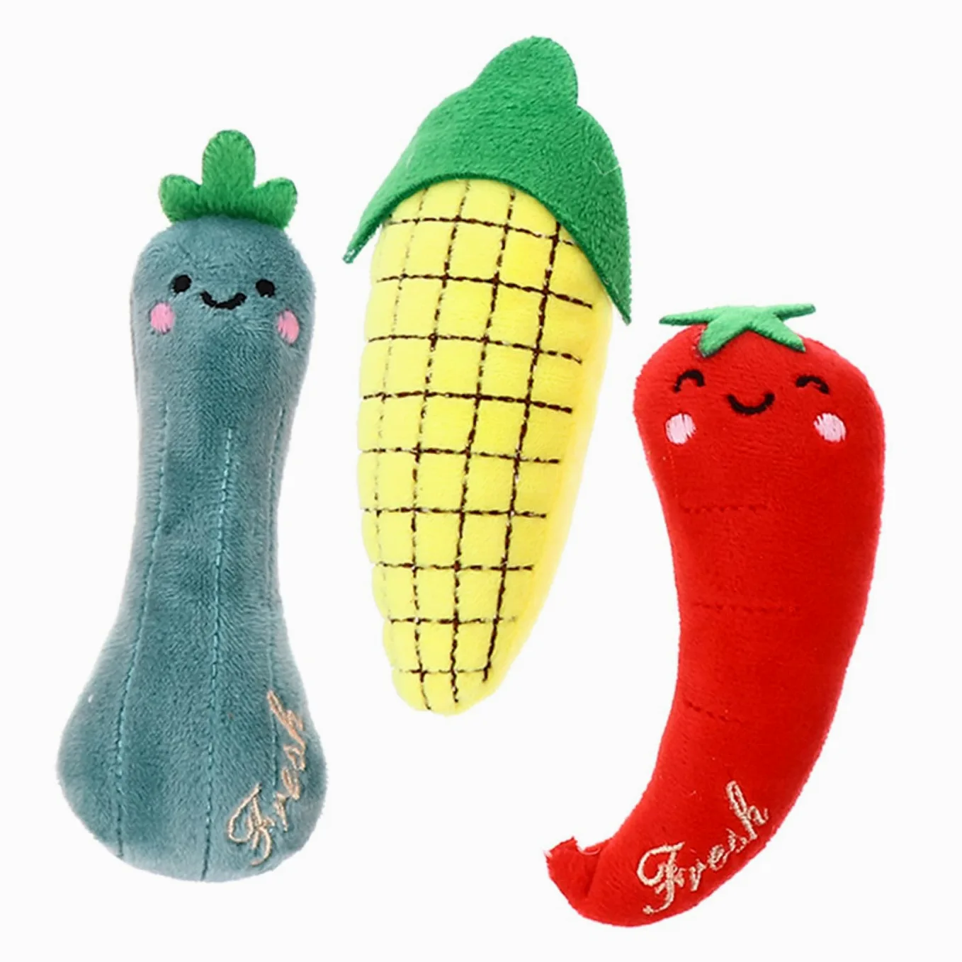 DECHOUS Jouets à Mâcher pour Chat en Peluche Herbe à Chat, Lot de 3 Pièces, Design Mignon et Fonctionnel, pour Chatons D'intérieur