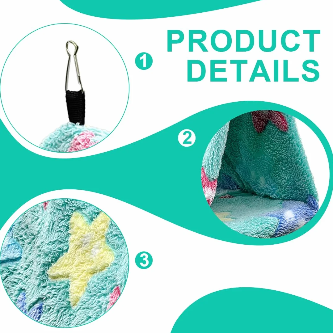 NHP Cage Perroquet,Nid Oiseau,Hamac pour Oiseaux,Nid pour Perruche,Pivoine Perroquet Nid Jouet pour Oiseaux,lit Suspendu pour Cage en Peluche,Nid d'oiseau,Tente,lit Chaud,Animal de Compagnie d'hiver