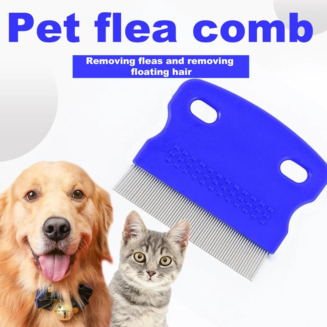 Peignes anti-puces 3 Pièces pour chats et chiens Peigne de toilettage à dents fines