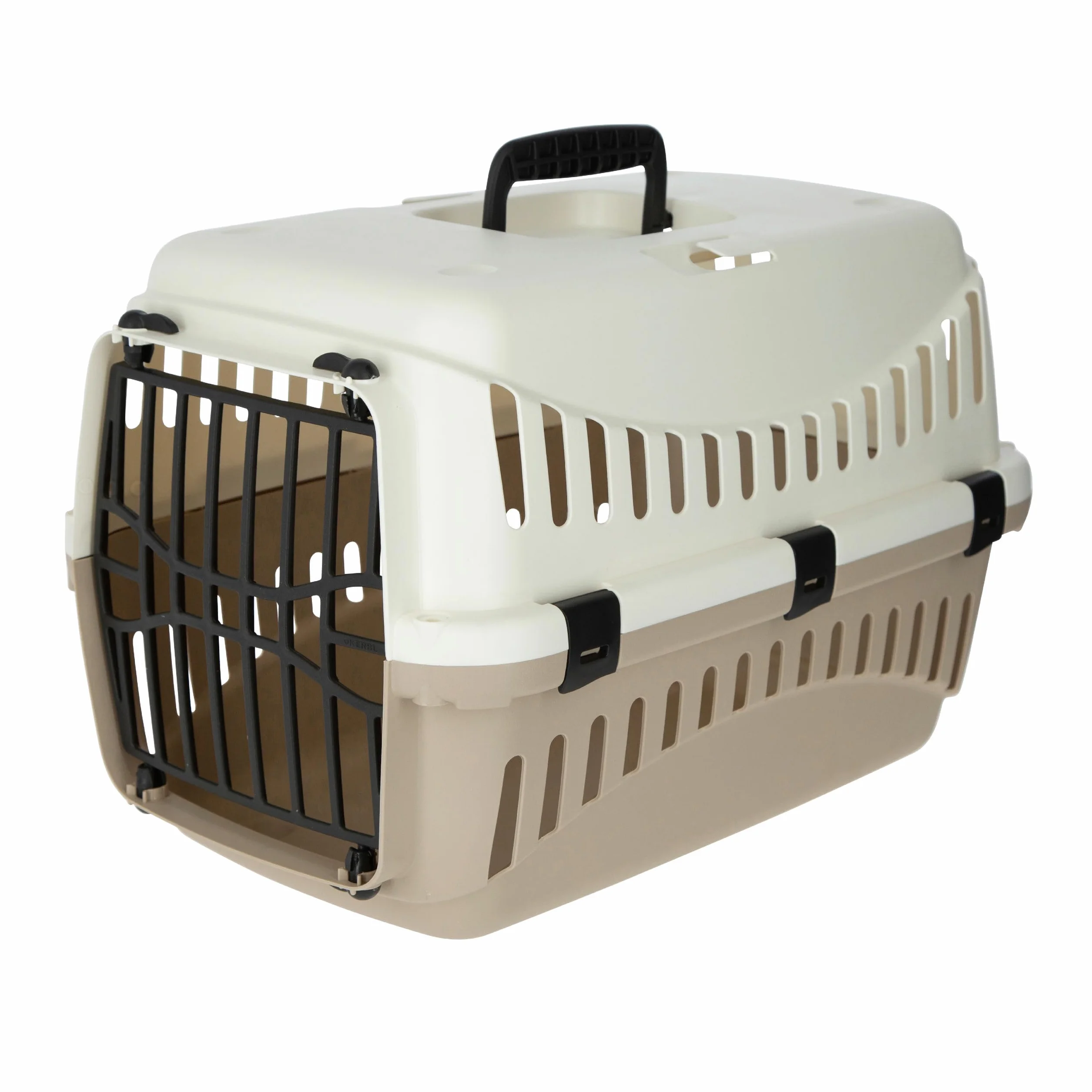Kerbl Cage de Transport pour Chien et Chat 45 x 30 x 30 cm Plastique crème/Taupe