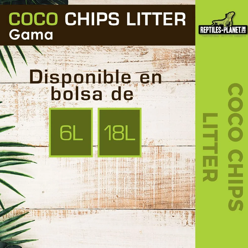 Coco Chips Substrat en Eclats de Coco pour Terrarium 6 Litres