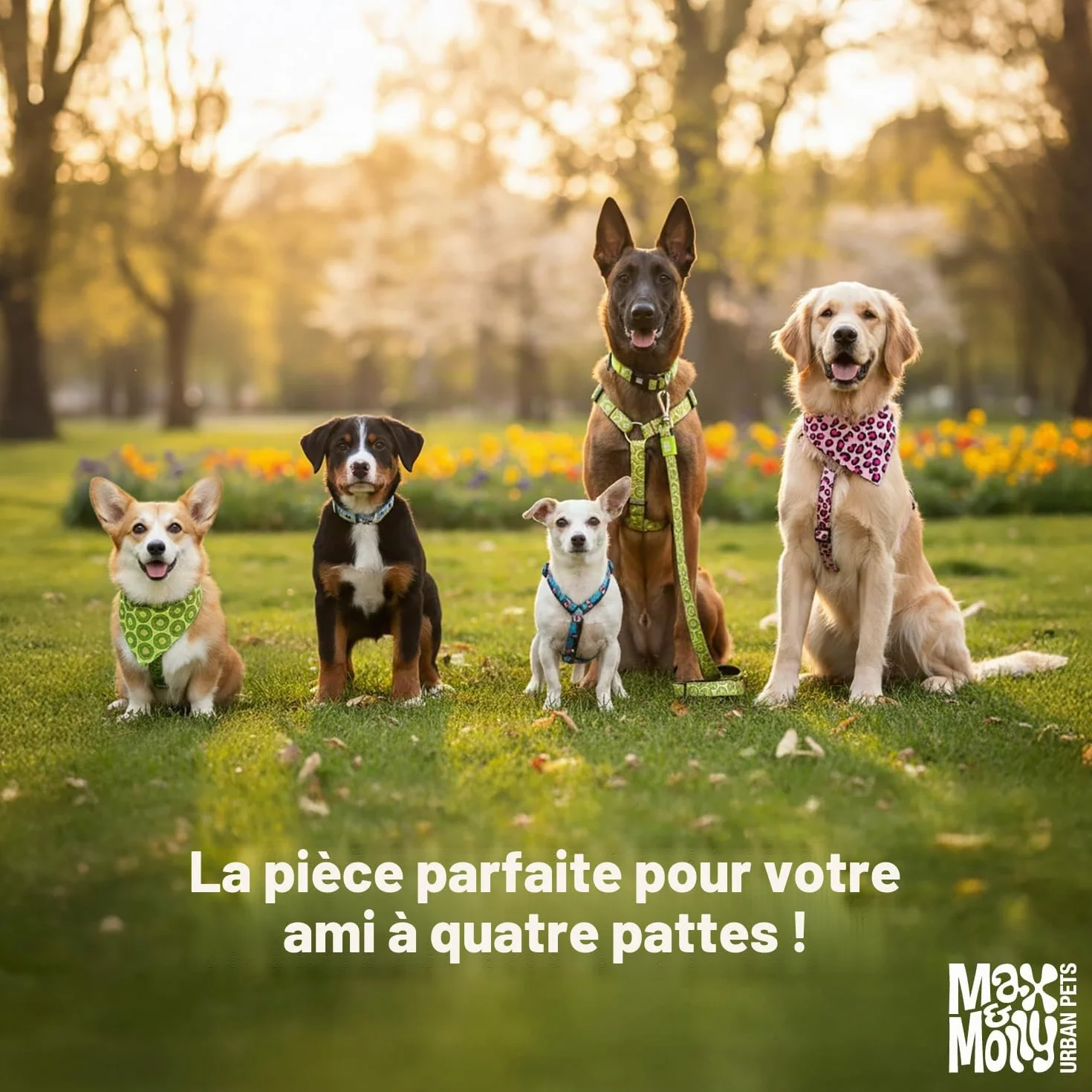 Max & Molly Matrix 2.0 Ultra LED, Lampe LED pour harnais, laisse et collier de chien, Noir, Étanche, Rechargeable par USB, Attache lumineuse pour chien pour plus de sécurité