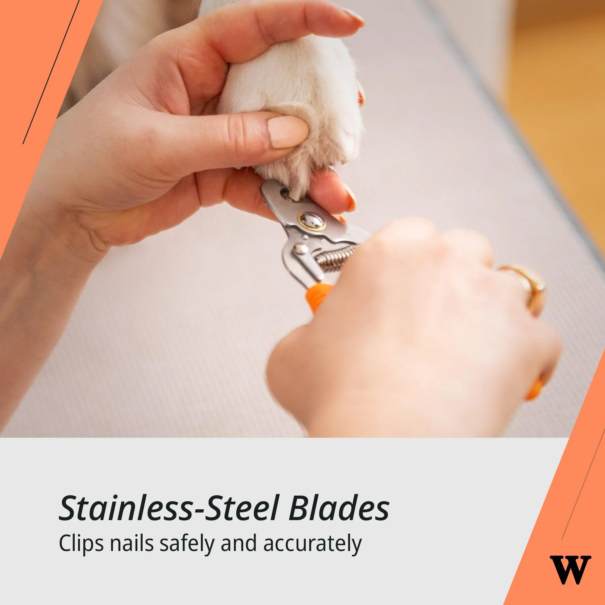 Wahl Coupe-Griffes pour Chats et Chiens, Lames tranchantes, Verrouillage de sécurité, Orange