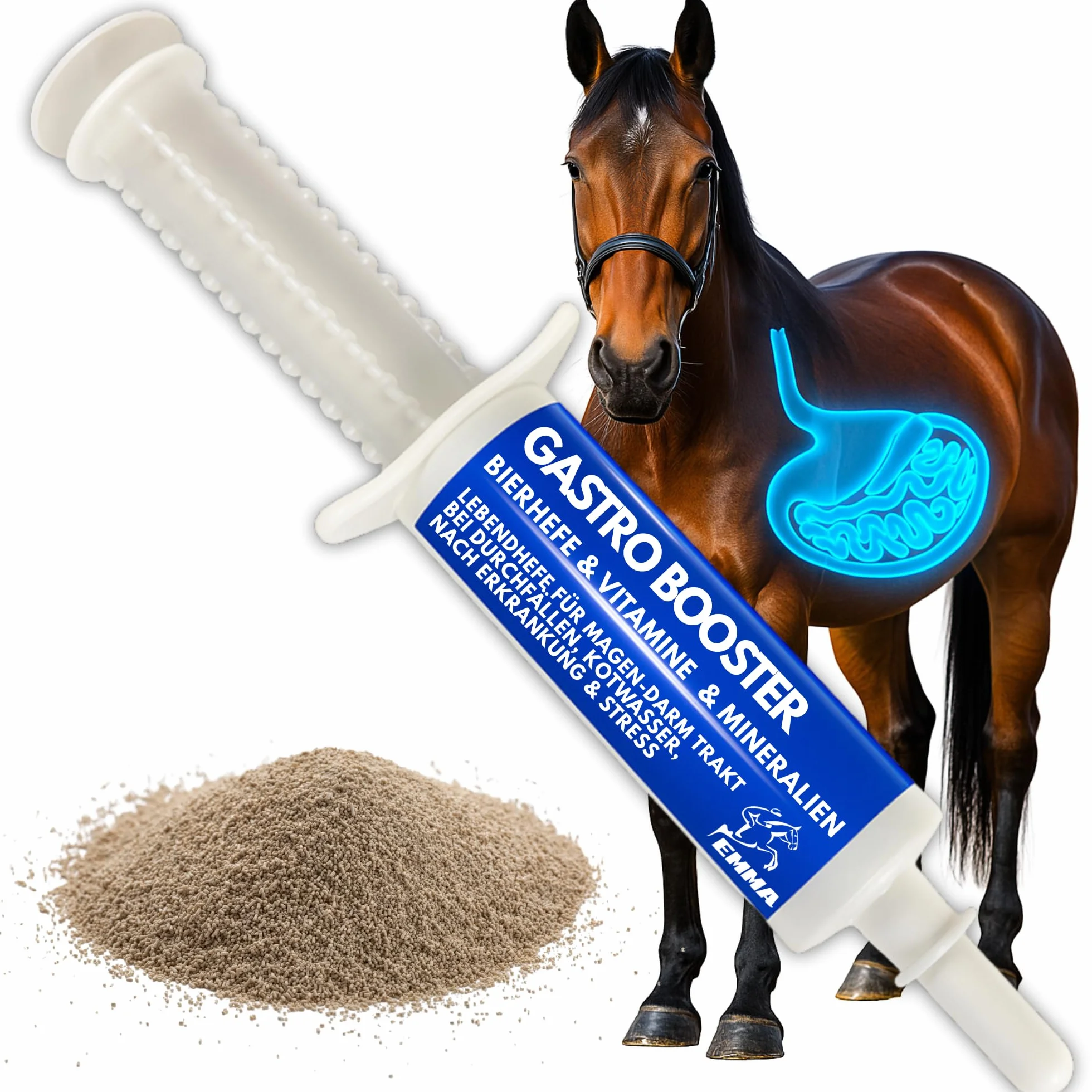 Pâte Gastro-intestinale Probiotiques Levure de bière Cheval Vitamine E Flore intestinale 30ml