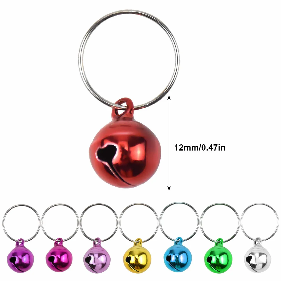 Jinlaili 12mm Grelots Pendentifs pour Collier de Chien et Chat Animaux de Compagnie Cloches de Noël
