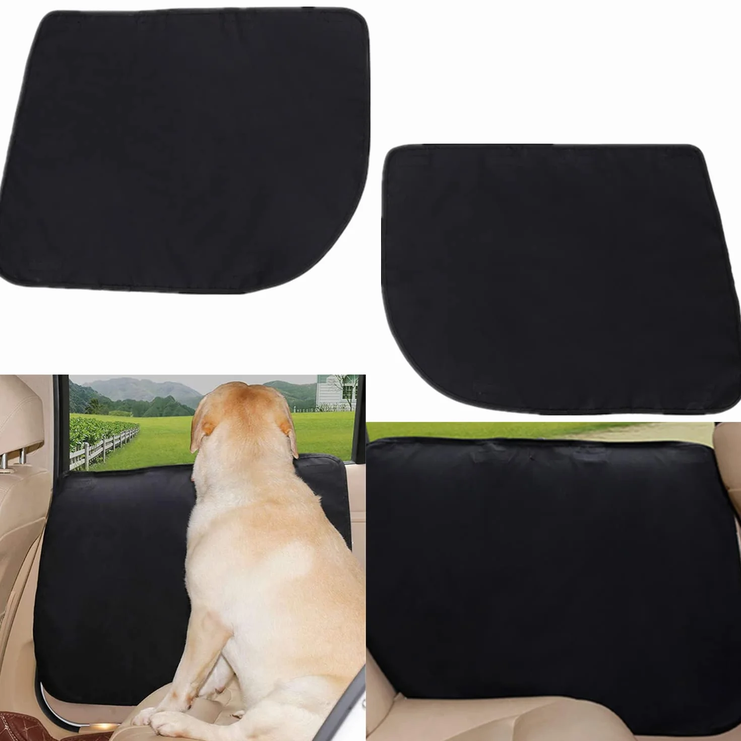 Couverture de Protecteur de Chien pour Porte de Voiture Housse de Protection pour Chien Animaux Réglable, Protection de Porte de Voiture Imperméable Couverture de Véhicule Chiot Voyager (Noir)