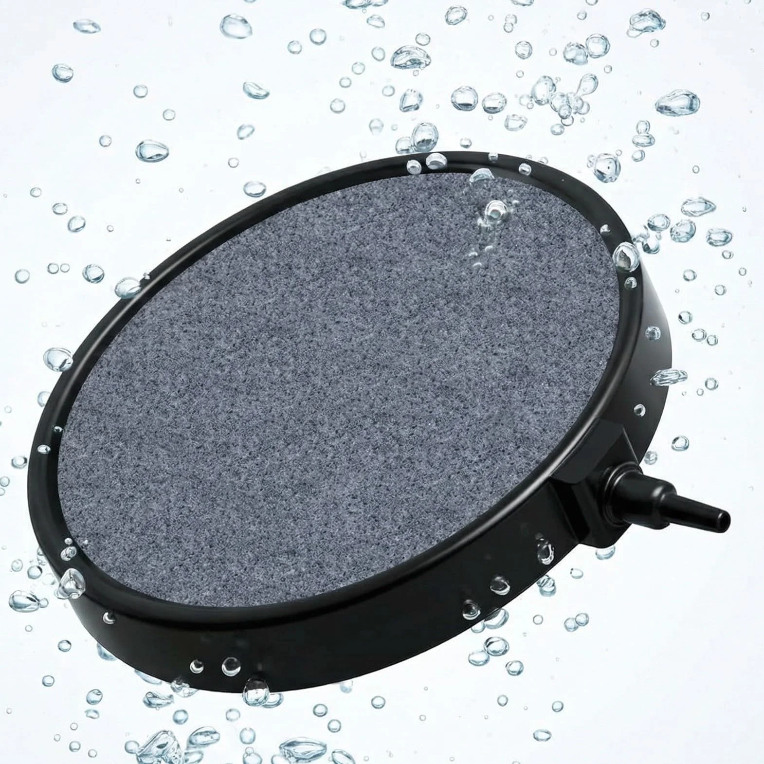 Pierre à Air pour étangs 10 cm Bulleur Aquarium Grand Disque Tuyau 4 mm / 8 mm avec Ventouses
