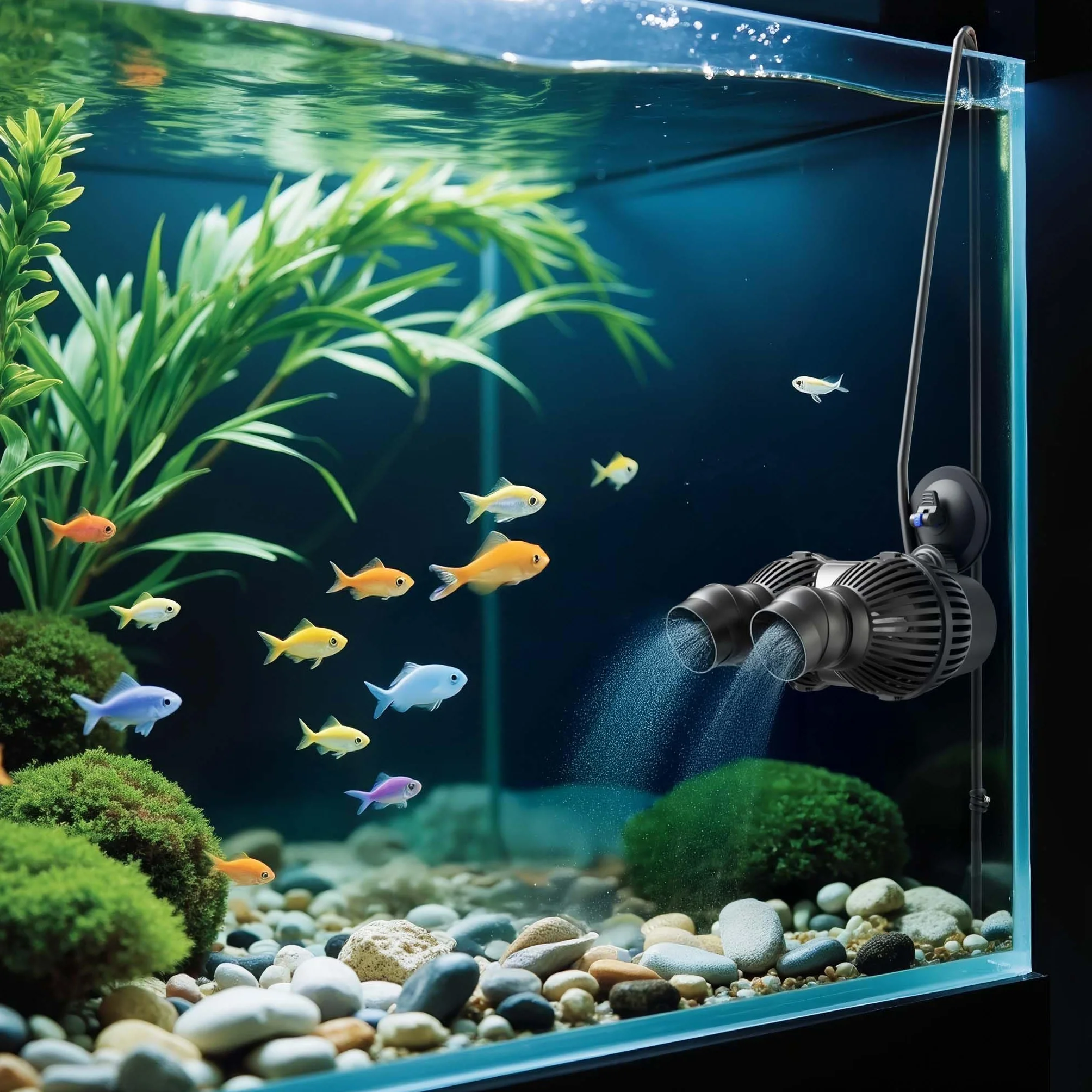 SunSun JVP-202A Pompe de brassage double Wavemaker 12000 l/h 24 W fixation par ventouse pompe de circulation aquarium