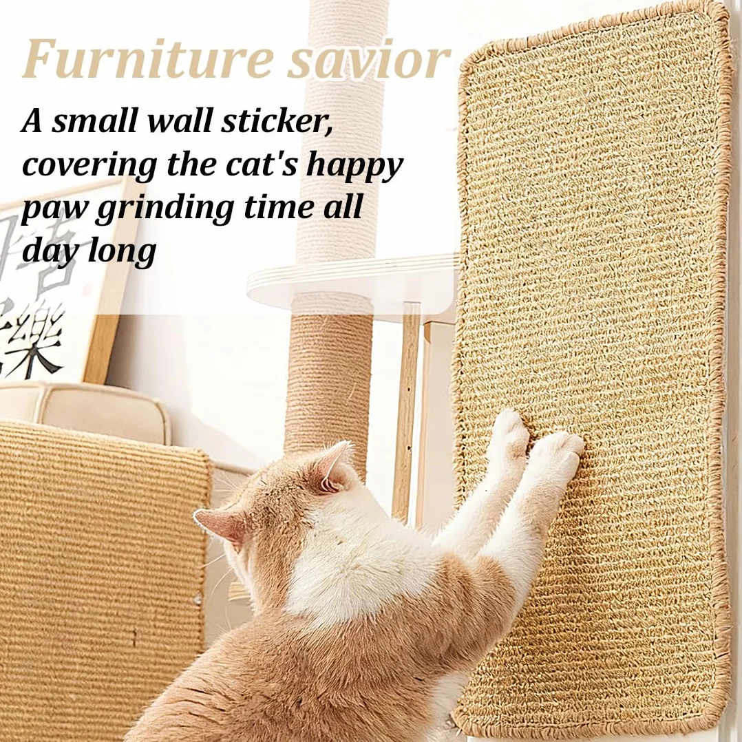 Tapis à griffer en sisal pour lapins et chats, soin naturel des pattes et des dents, tapis de grattage en chanvre