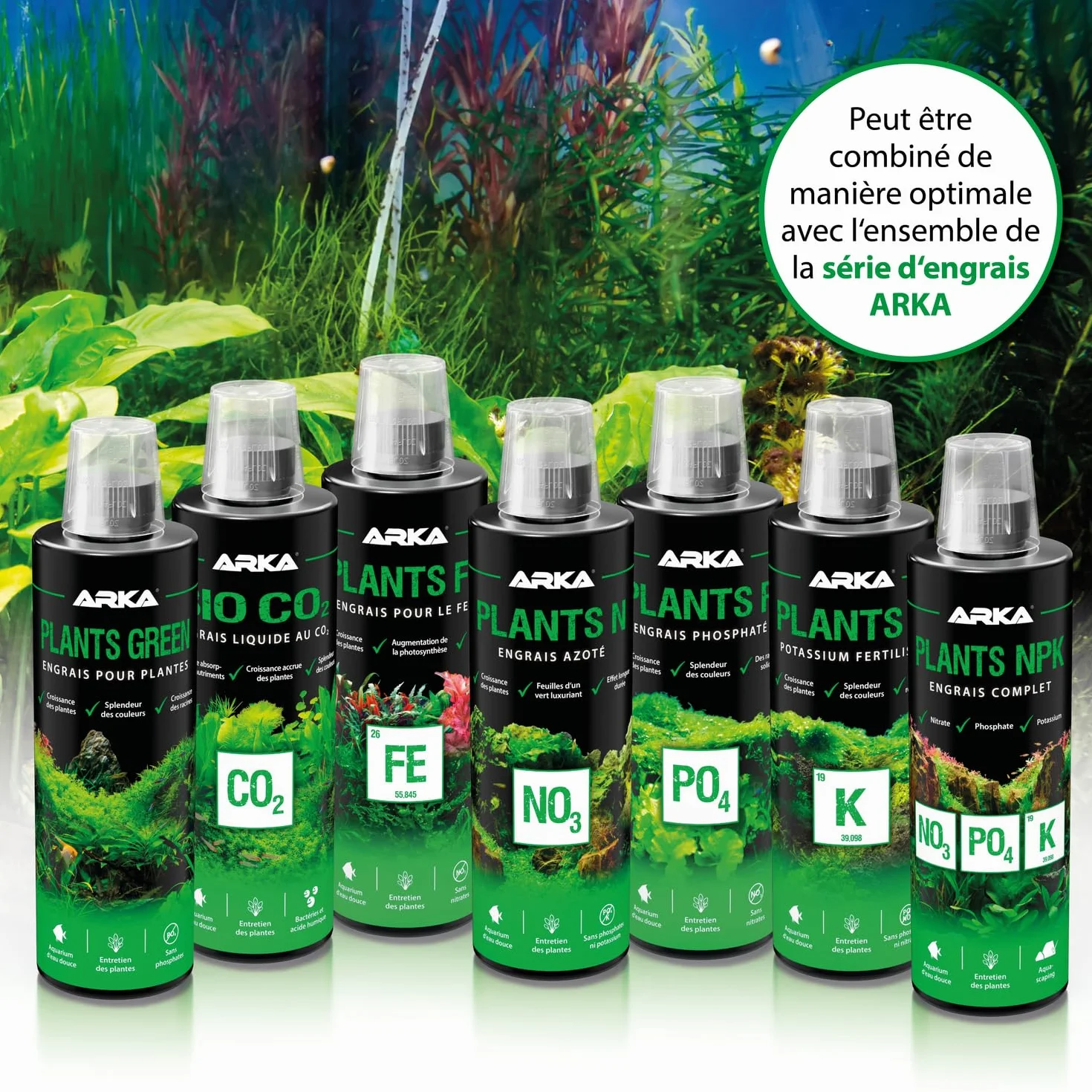 ARKA Algaway Éliminateur d’algues Aquarium 473 ML – sans cuivre Compatible Plantes – Eau Douce