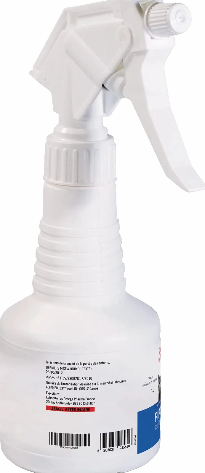Clément Thékan Fiprokil Spray 500 ML Traitement puces tiques poux chats chiens