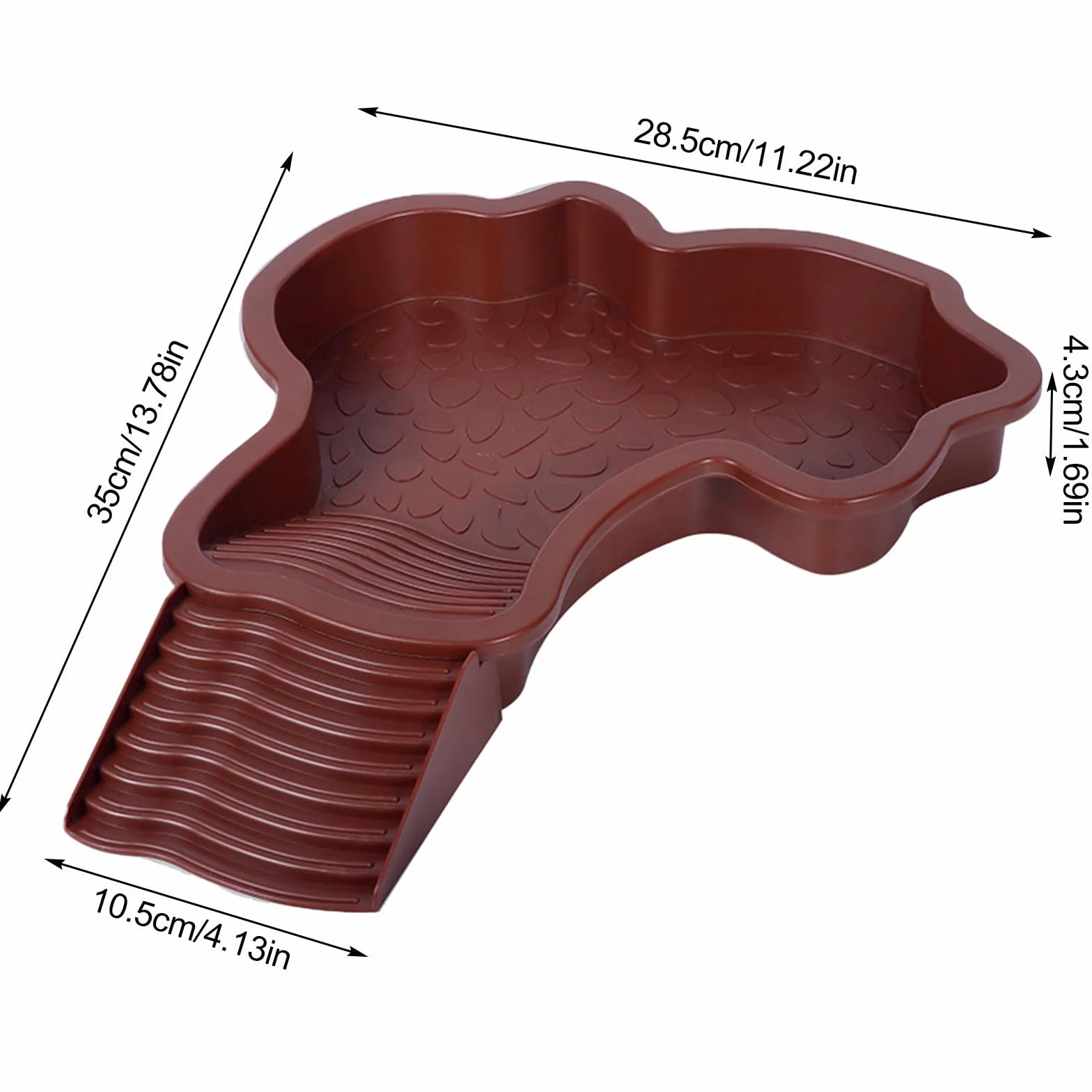 Piscine Tortue Terrestre Mangeoire Plat d'eau Bassin pour Tortue avec Rampe Bol d'eau pour Reptiles avec Échelle Abreuvoir pour Tortues Bassin pour Animaux pour Aquarium Rouge