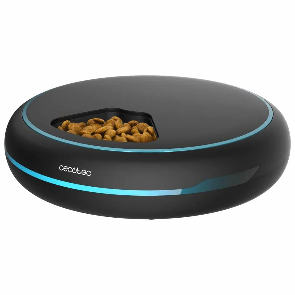 Cecotec Pumba 1600 Purrfect Meal Distributeur Automatique de Nourriture 1,6 L 4 Sections LED