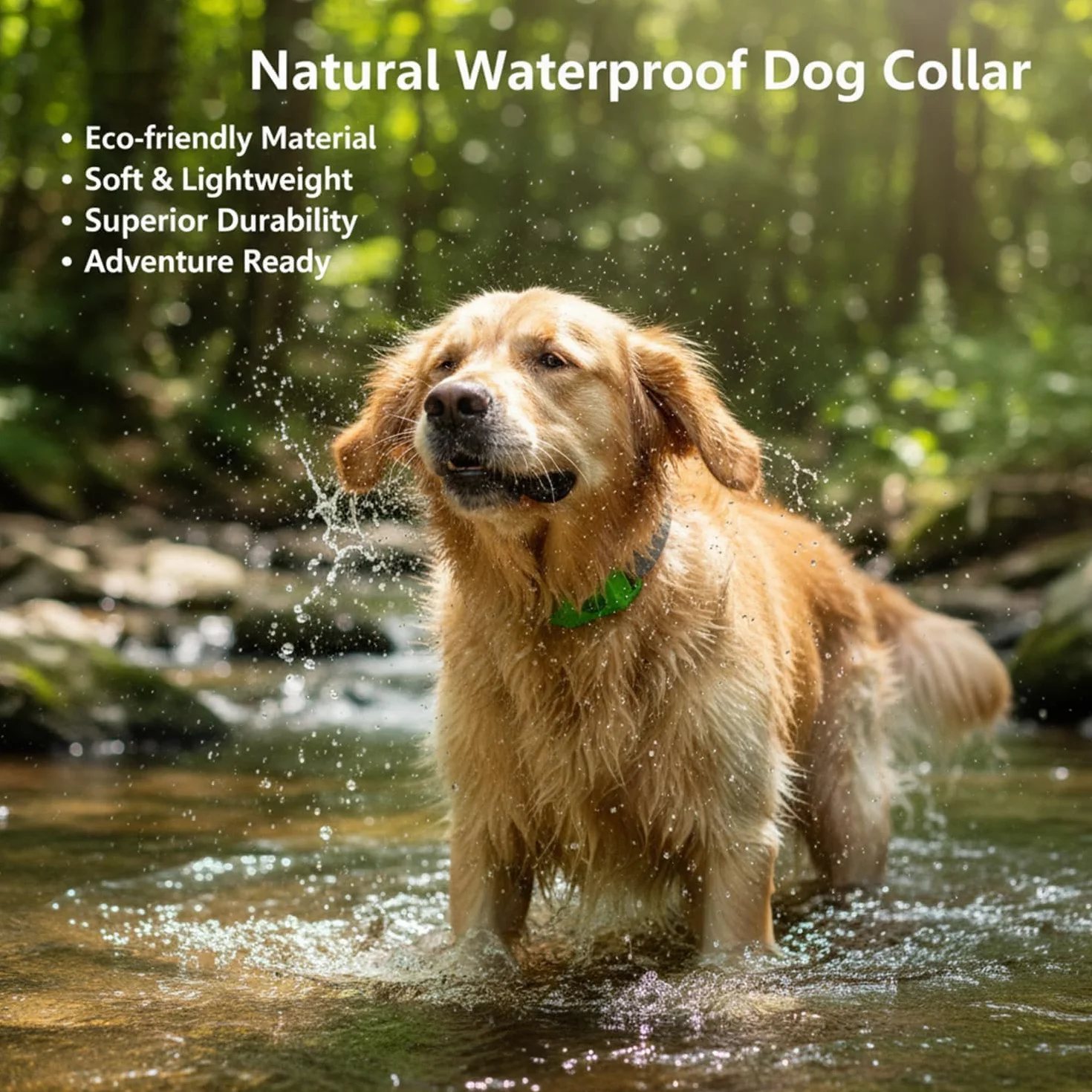 Collier Anti Puces pour Chien Réglable avec 2 Capsules Remplaçables, Étanche