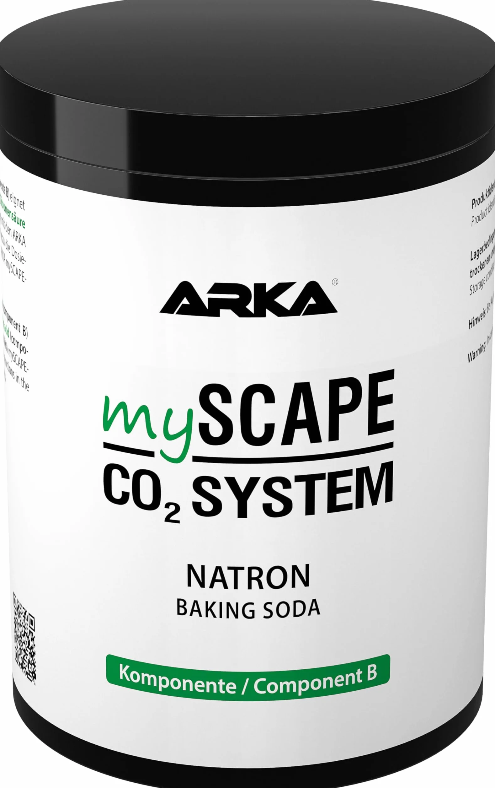 ARKA Recharge CO2 Aquarium mySCAPE-CO2 Refiller 2×600 g Acide citrique Bicarbonate Engrais CO2 Diffusion Stable