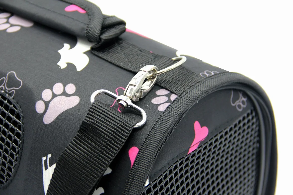 BPS Sac de transport pour animaux de compagnie Chien Chat 3 Tailles S/M/L Noir
