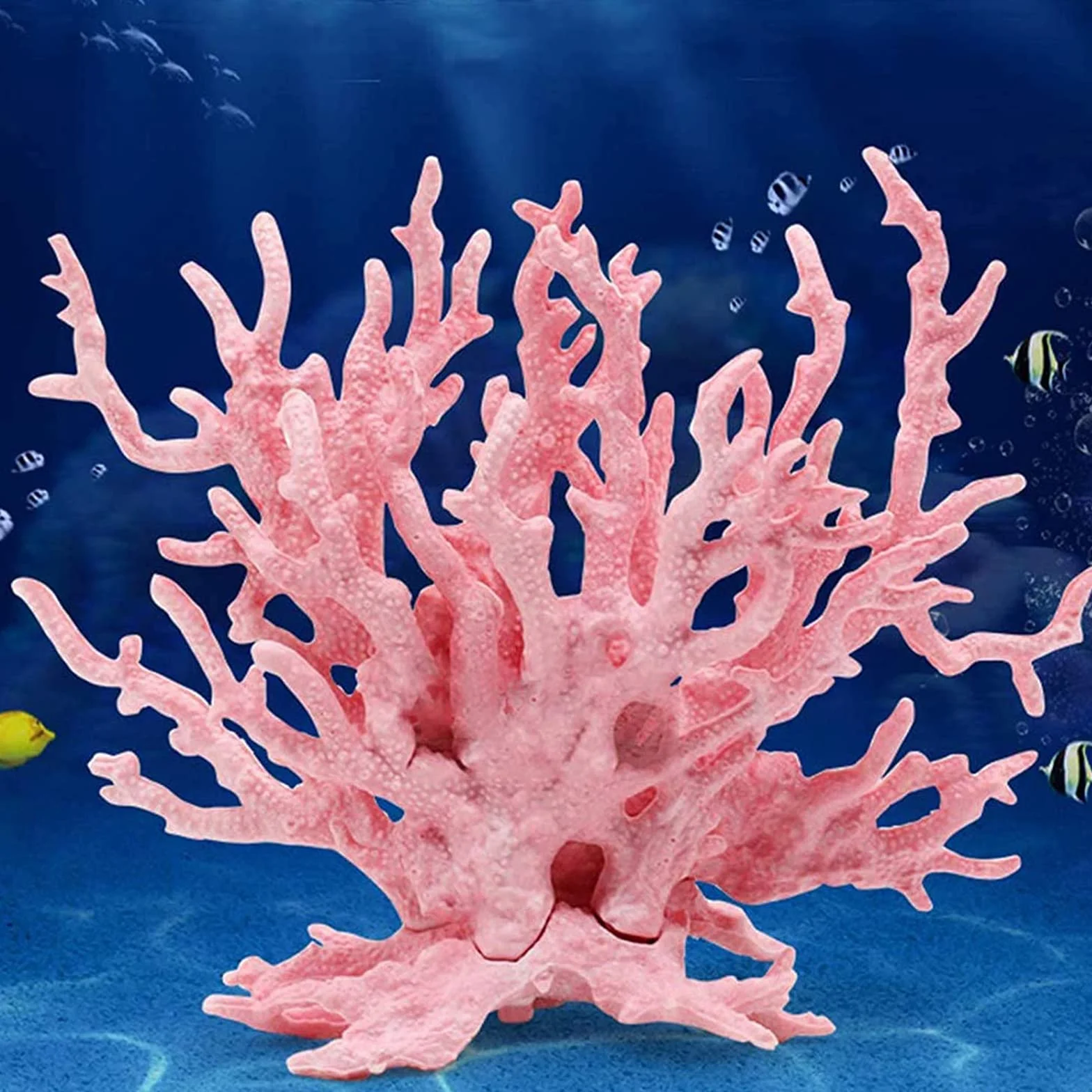 Lot de 2 coraux artificiels pour aquarium - Décoration en plastique - Ornements