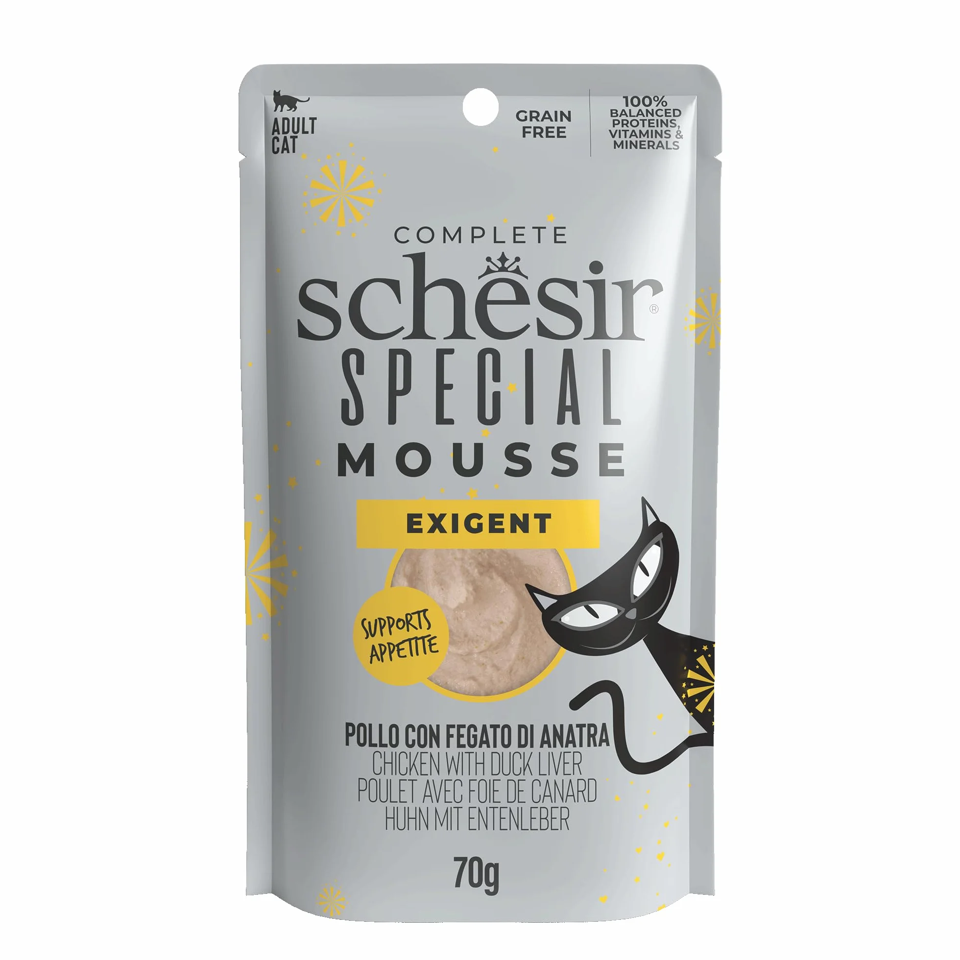 Schesir Special Exigent Alimentation complète pour Chats exigeants Poitrine 12 x 70 g