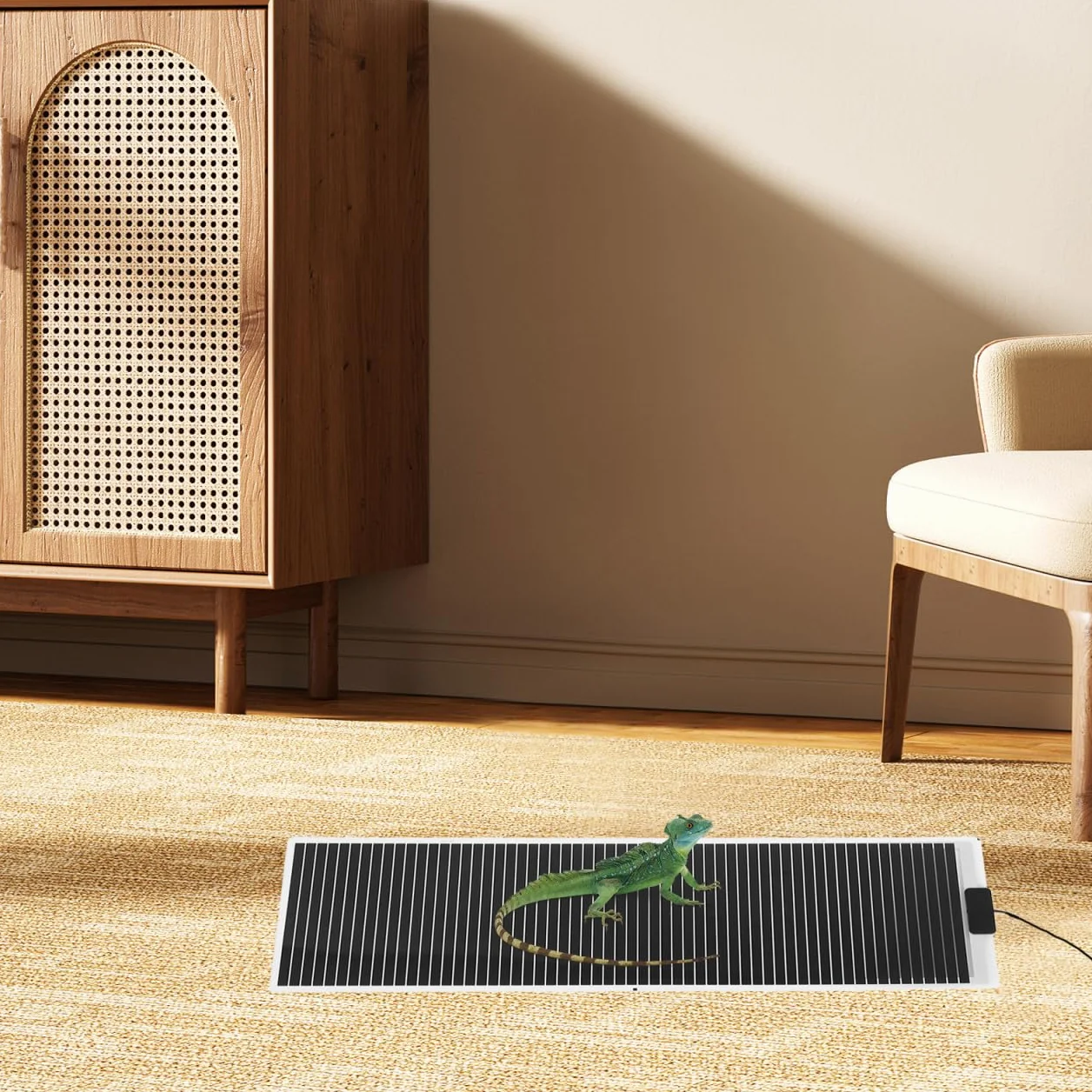GANAZONO Tapis Chauffant pour Terrarium avec Thermostat Réglable 31.50x11.14In Chauffage Rapide pour Reptiles