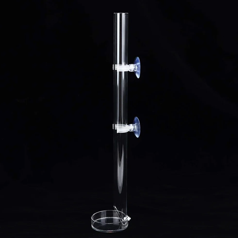 Tube d'alimentation Crevette Acrylique Transparent pour Aquarium 20cm