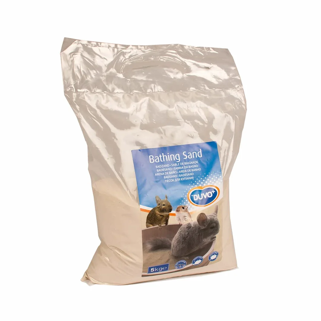 duvoplus Bain de Sable 5kg pour Chinchillas et Hamsters, Soin Naturel de la Peau, sans poussière