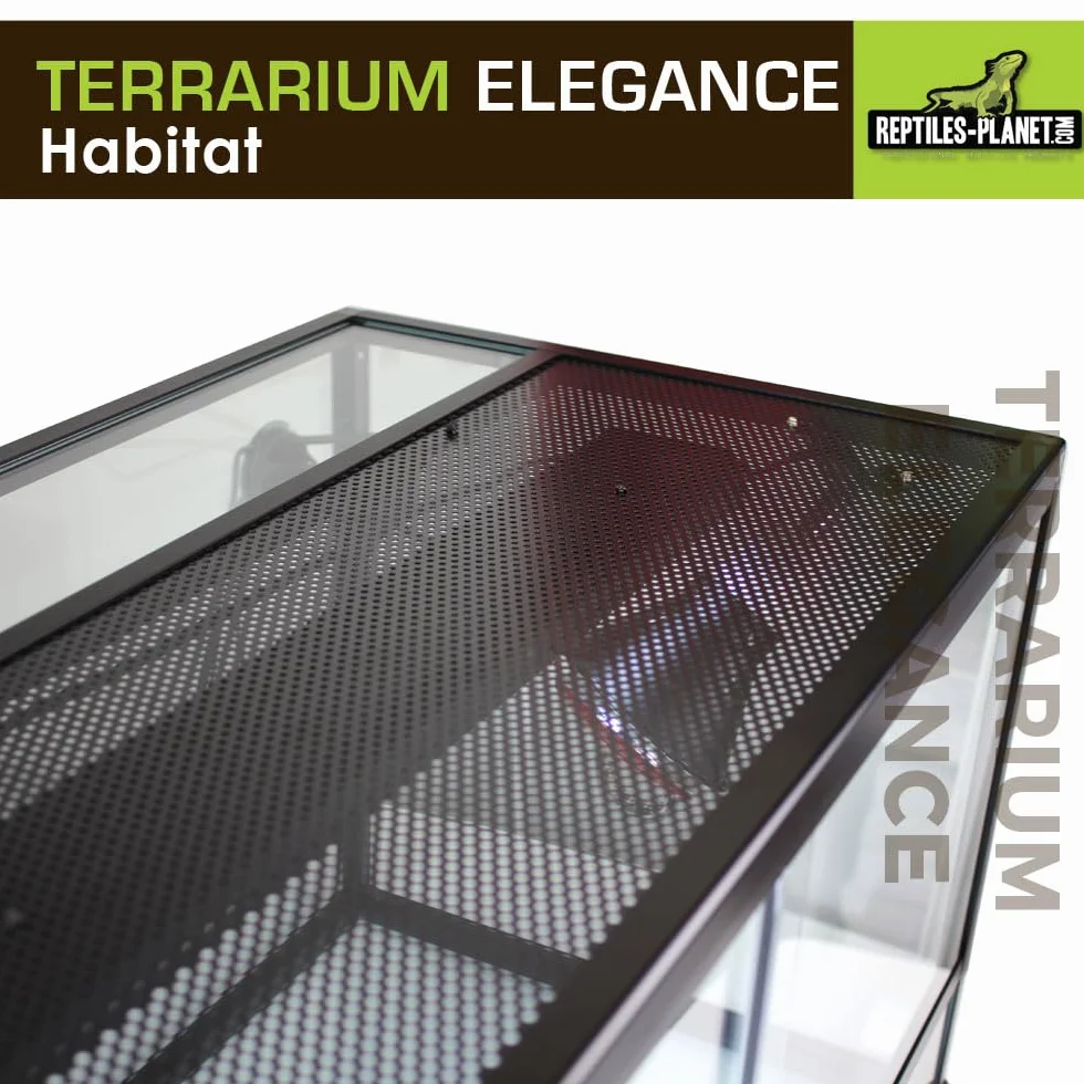 Reptiles Planet Terrarium Aluminium Elegance Noir 100 x 45 x 50 cm