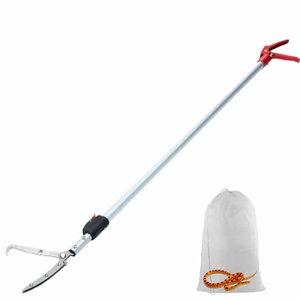 YomyRay 150cm Reptile Grabber Snake Catcher Acier Inoxydable Pinces De Serpent