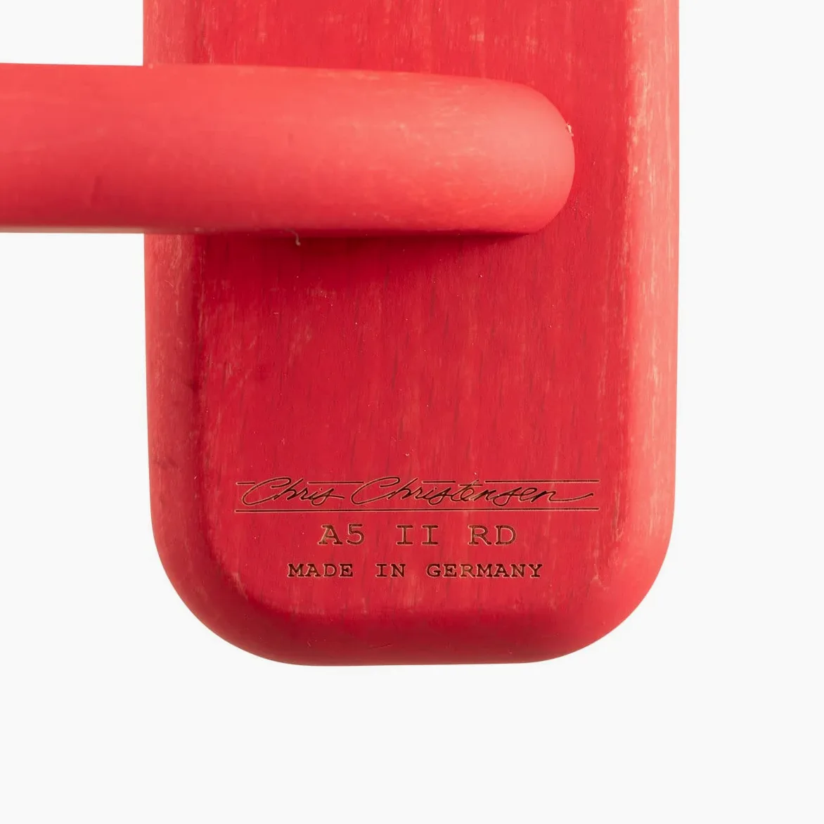 Chris Christensen Mark II Petite brosse à lisser pour chien Brossez comme un professionnel Brosses en acier inoxydable Corps en bois de hêtre léger Pointes polies et polies Rouge