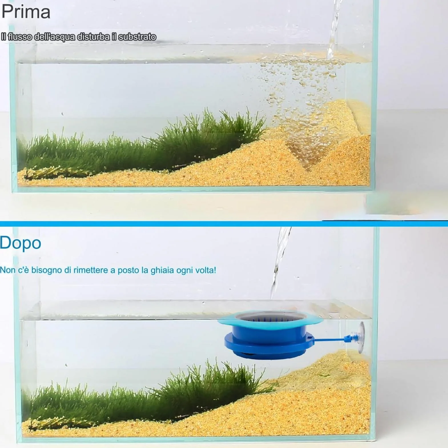 Déflecteur pour débit d'eau d'aquarium - Contrôleur de débit, outil de changement d'eau sûr et inodore