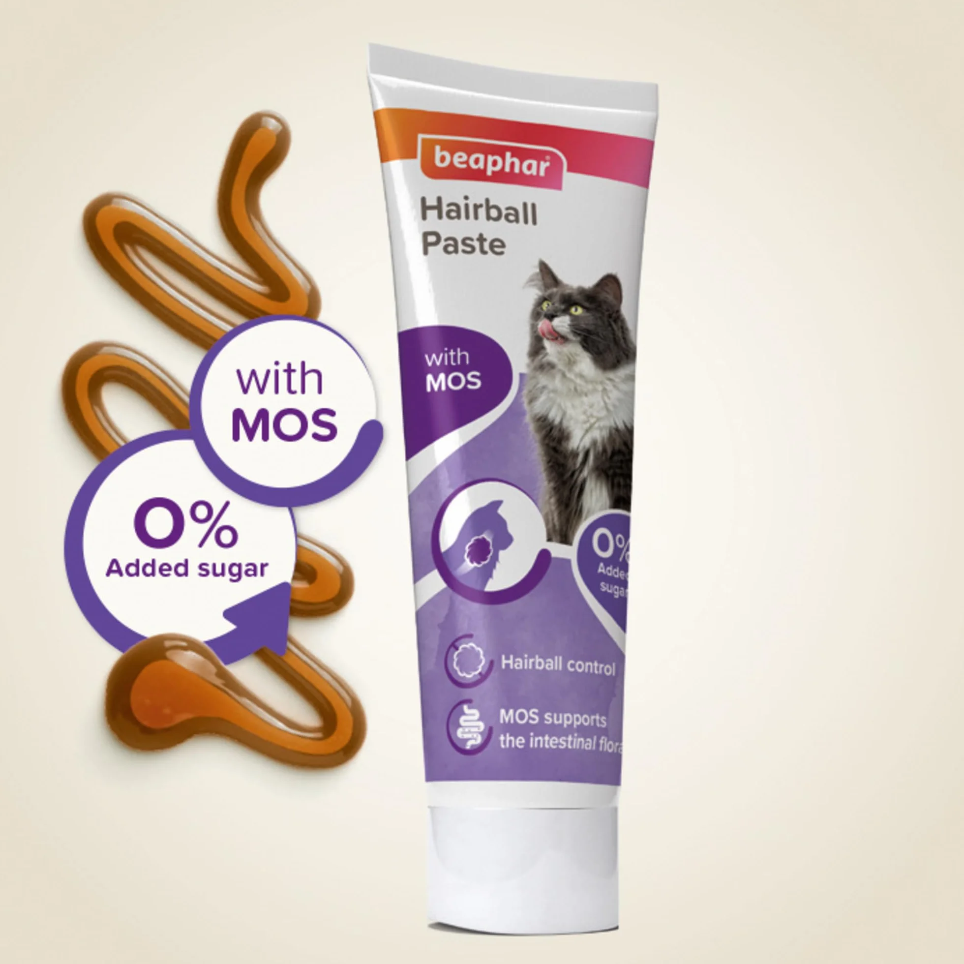 Beaphar Hairball Paste for Cats 2 in 1 100 g Pack of 2