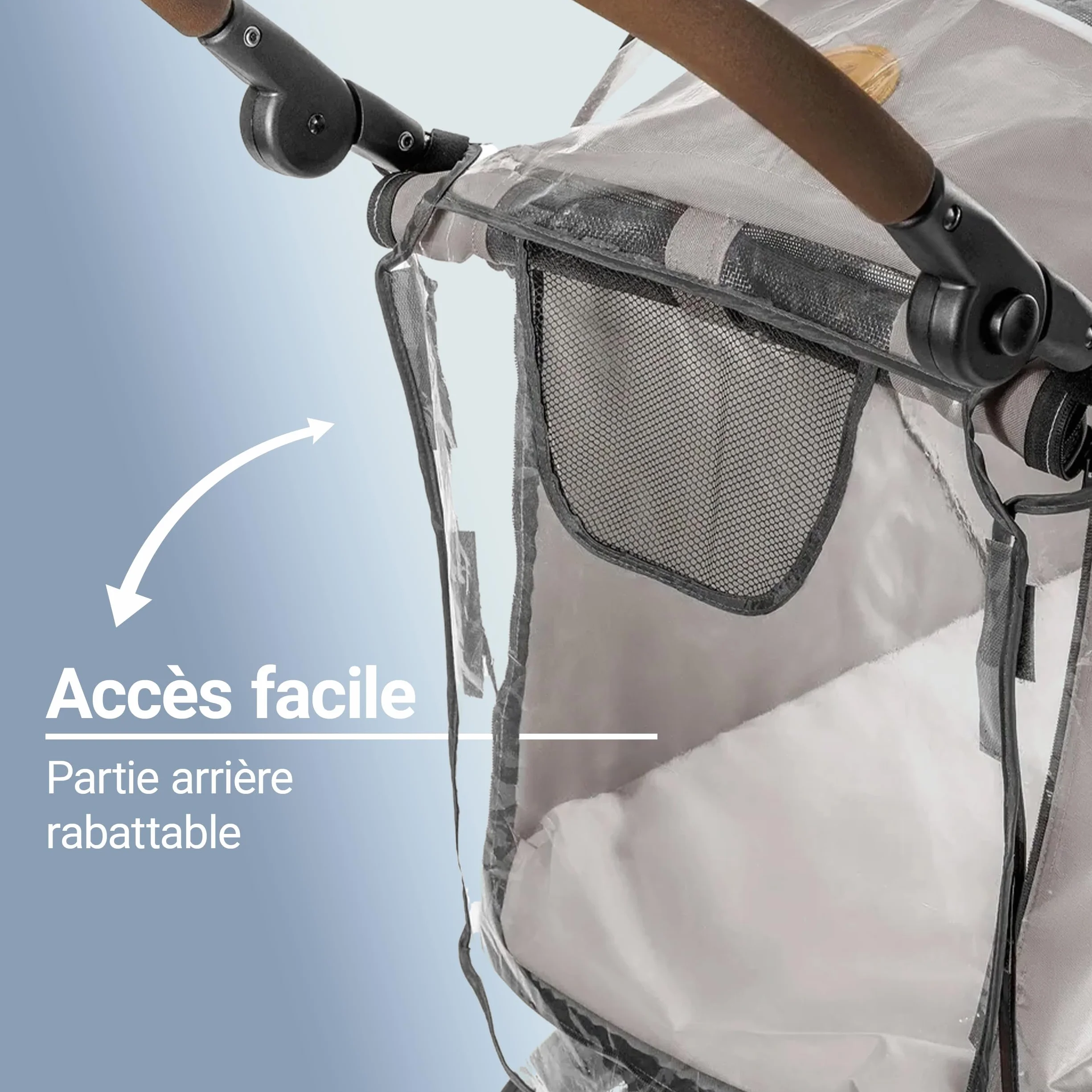 Zamboo Habillage Pluie pour Poussette Chien - Protection Pluie Transparente avec Fenêtre, Compatible TOGfit Pet Roadster