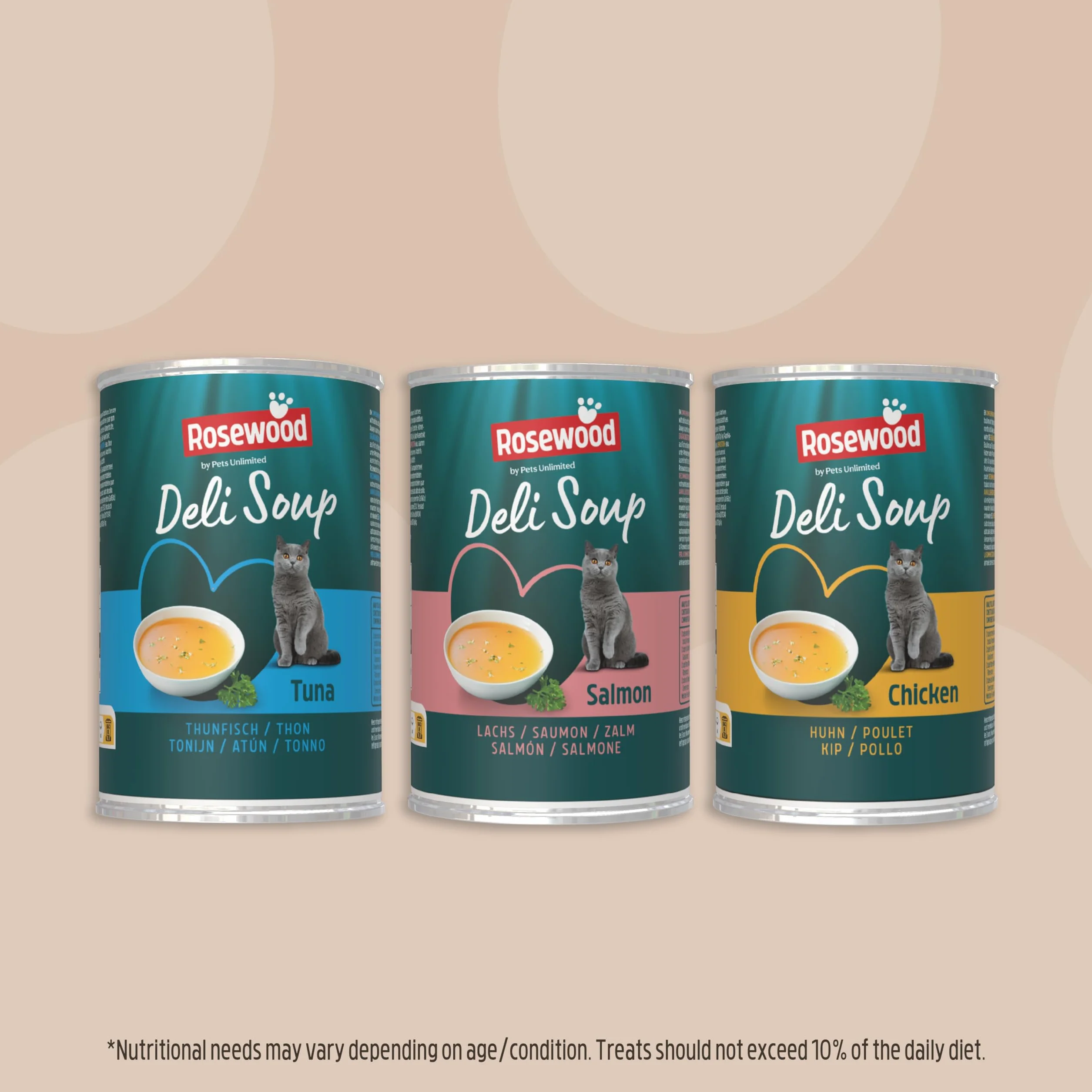 Rosewood Deli Soup Poulet Friandise au Bouillon pour Chat avec Morceaux de Poulet Tendre 135 ML