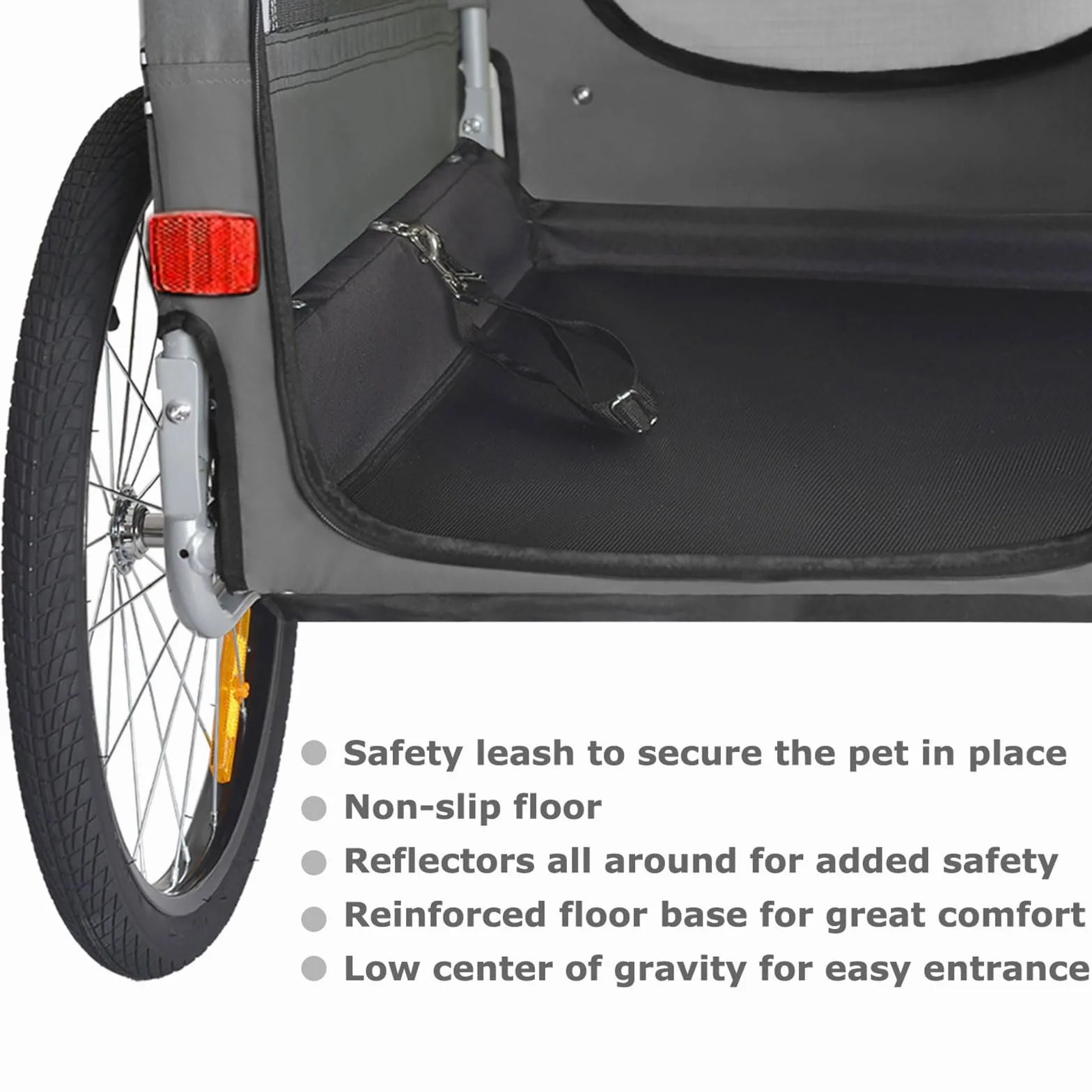 Tiggo VS Pets L Remorque de vélo pour chien - Volume : environ 270 l - Pour chiens de taille moyenne et grande jusqu'à 35 kg - Pliable