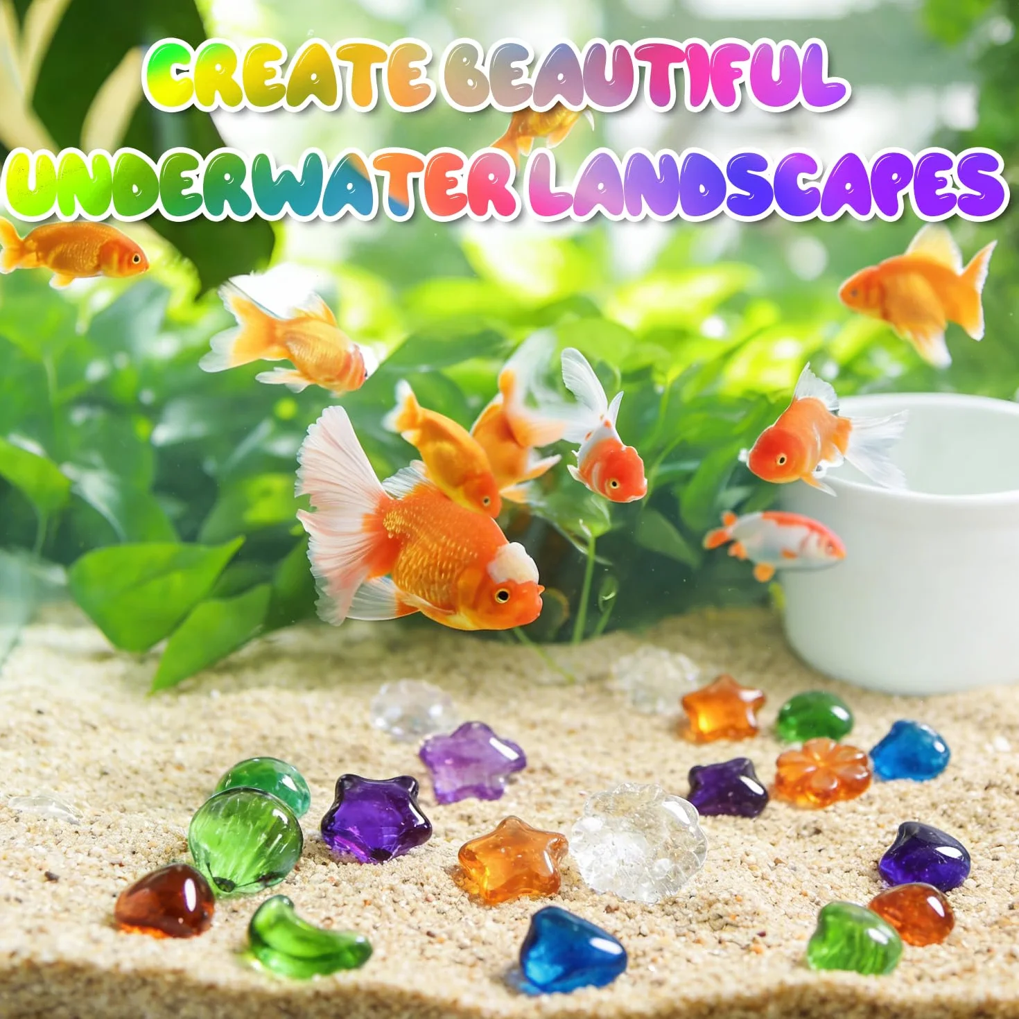 Billes Pierres Précieuses Décoratives 450g pour Aquarium Vases Bricolage Cadeaux
