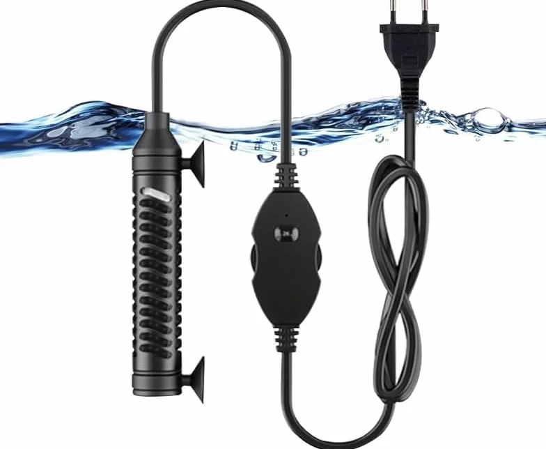 GERUI Réchauffeur d'aquarium 35 W/50 W (1 L-20 L) avec régulateur de température pour réservoirs de Poissons et d'aquarium avec Protection Contre la surchauffe (50 W)