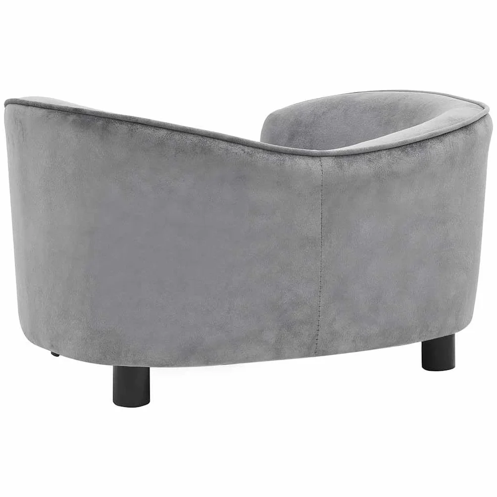 Canapé pour chien Gris 69x49x40 cm Peluche