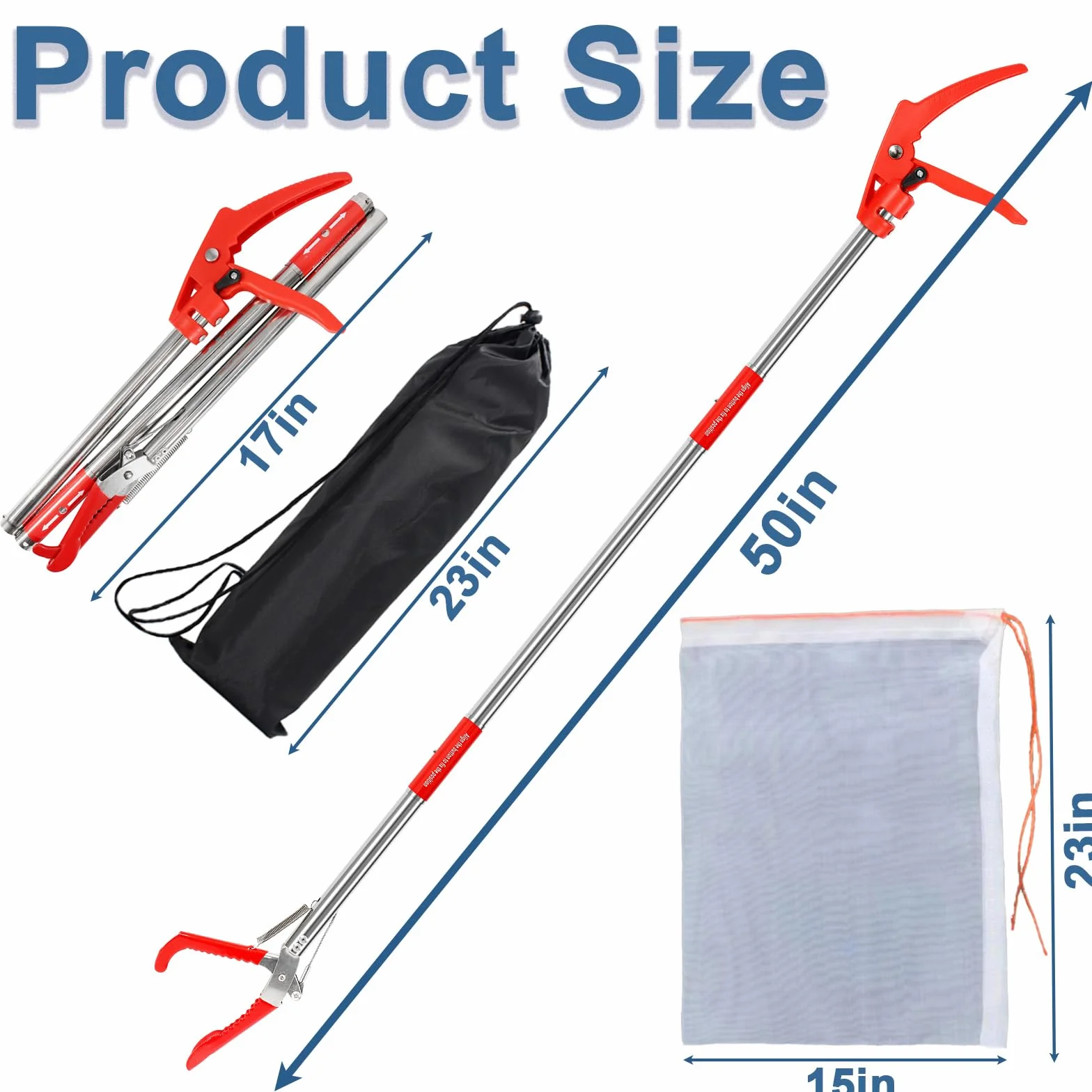 Pince à serpent pliable 127 cm acier inoxydable serrure
