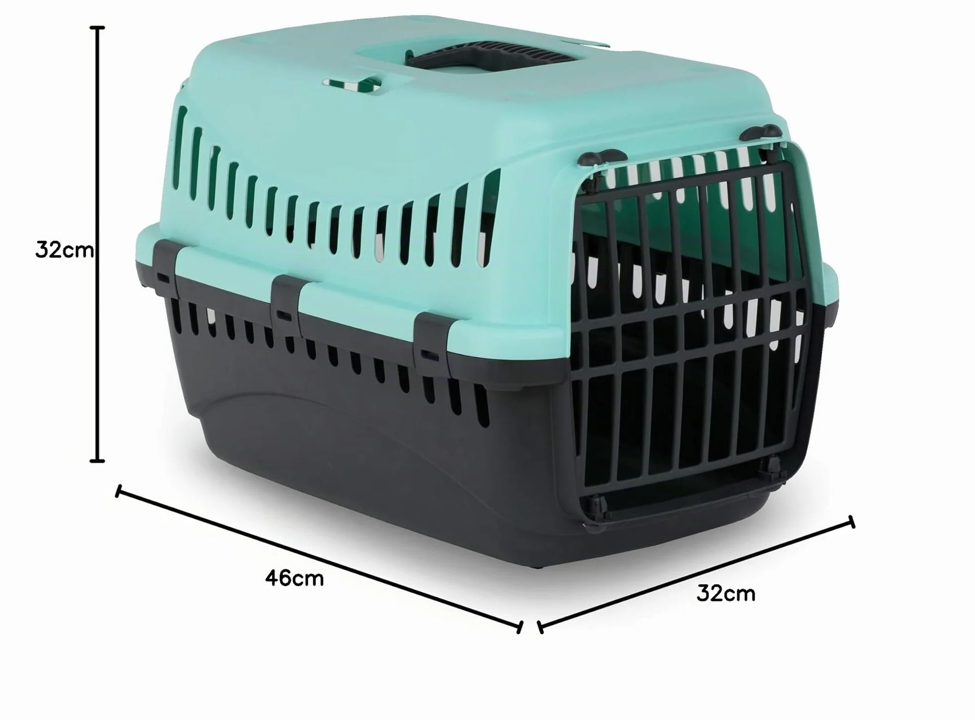 MP Bergamo Panier Transport Gipsy 50 Plastique pour Chat Bleu Turquoise 7 kg