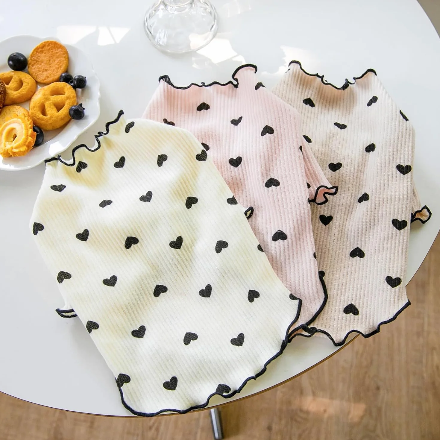 Chemise Extensible à Volants pour Petits Chiens Chats Été Automne Chihuahua Schnauzer Shih Tzu Yorkshire Taille S Café