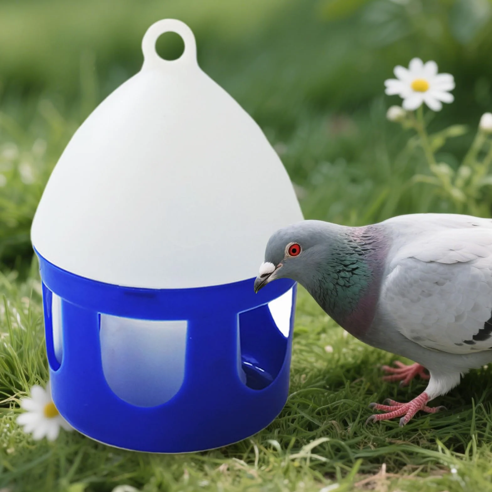 Abreuvoir pour Pigeons 2 litres Antifuite Amovible pour Oiseaux