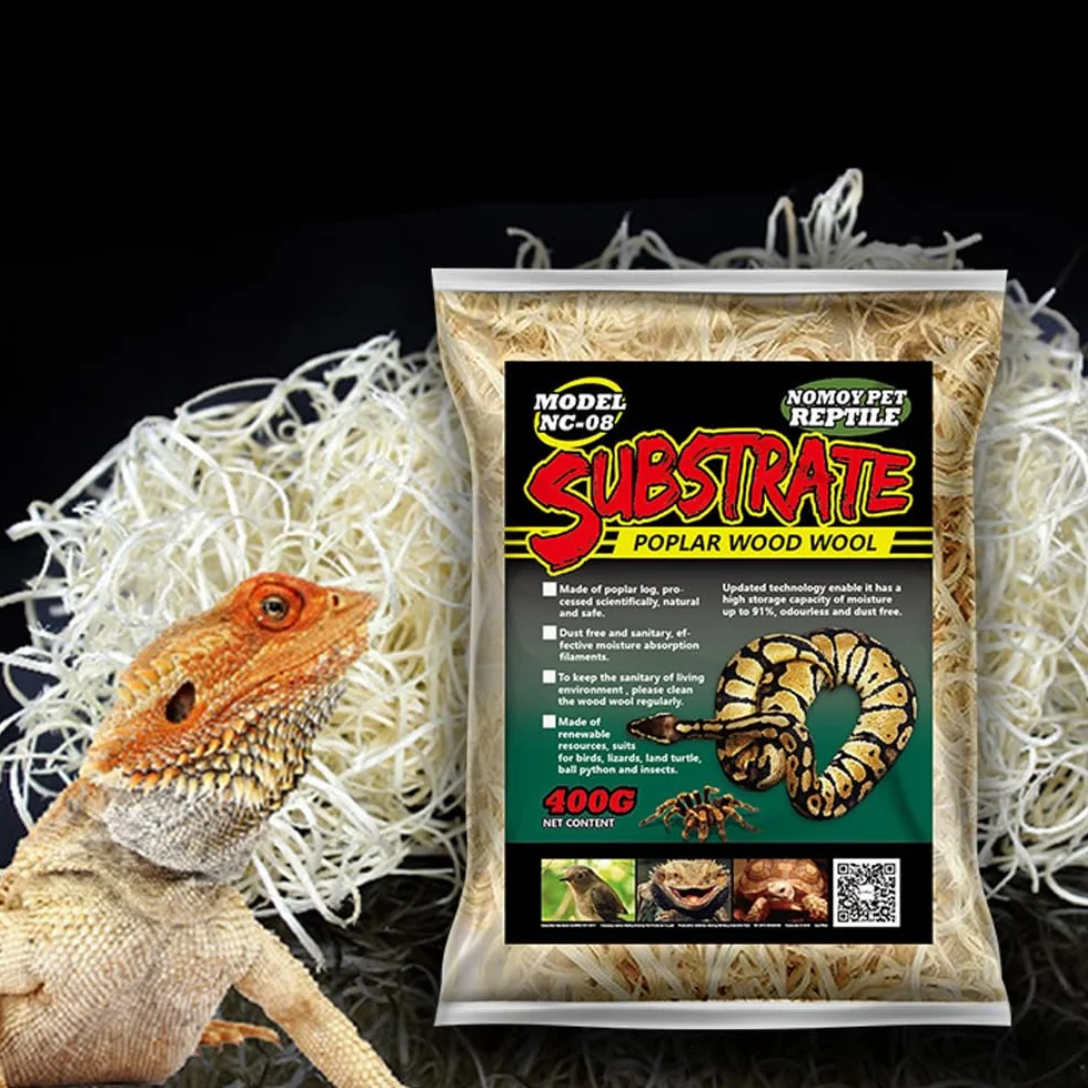 Copeaux de bois de tremble pour reptiles, fibre de bois, raphia, paille naturelle