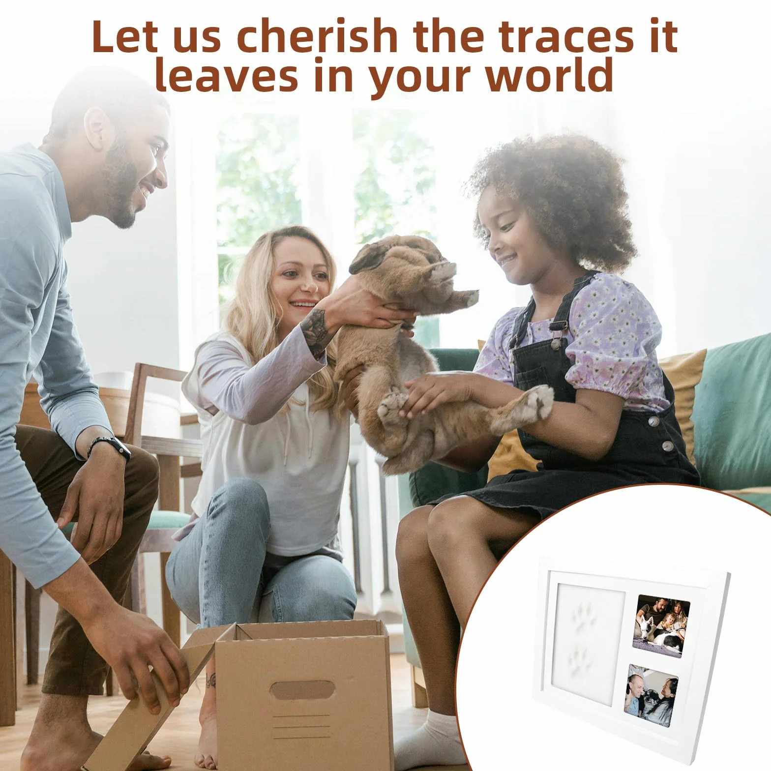 Kit Empreinte Bébé Main et Pied avec Argile pour Nouveau-Né, Chien, Chat