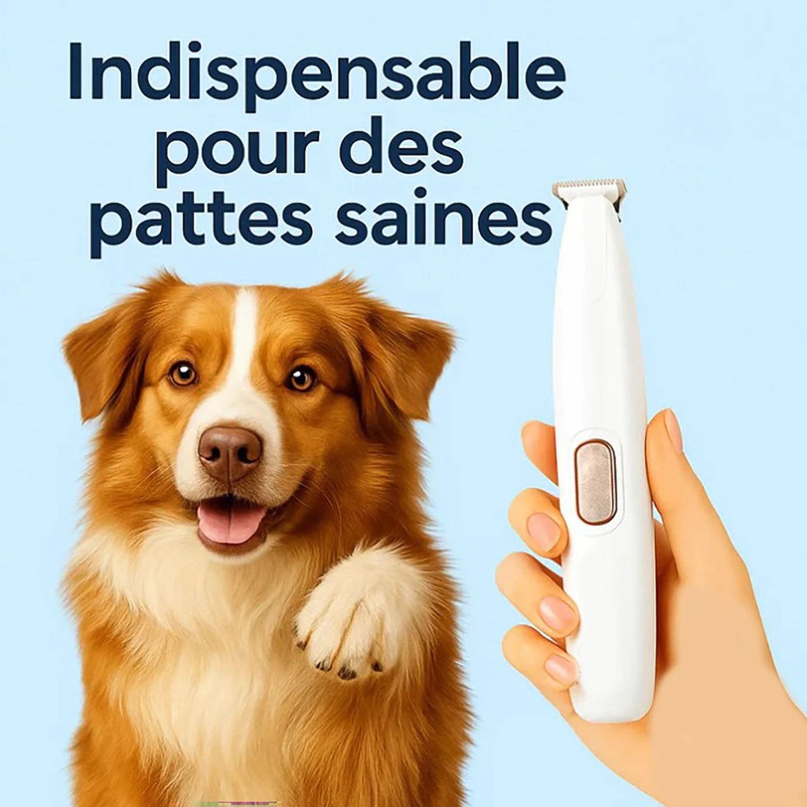 Patounet Tondeuse Chat Poils Longs, Soin Pattes Sans Douleur, Led Intégrée
