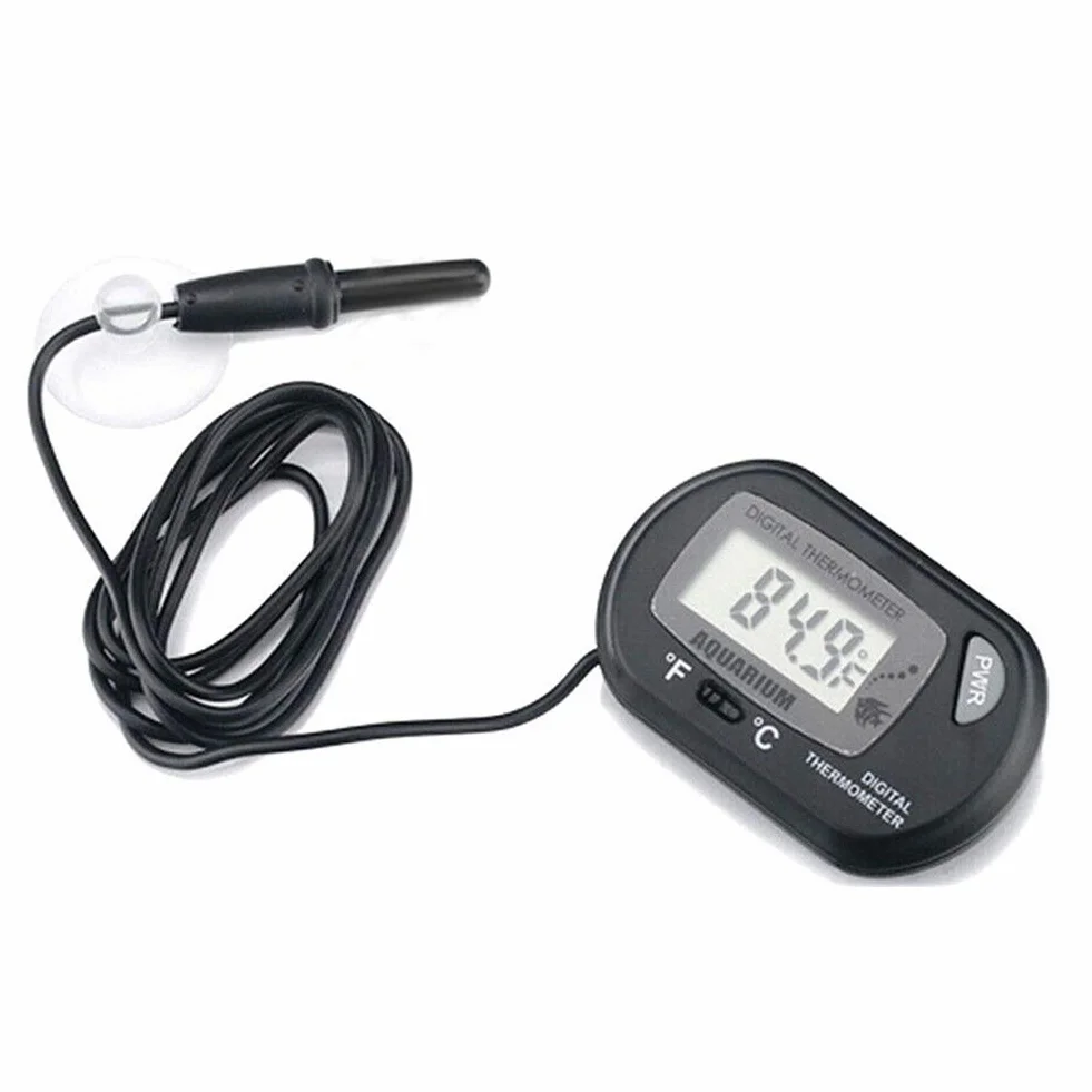 Treki Thermomètre Aquarium LCD Numérique avec Sonde pour Réservoir Marin Incubateur