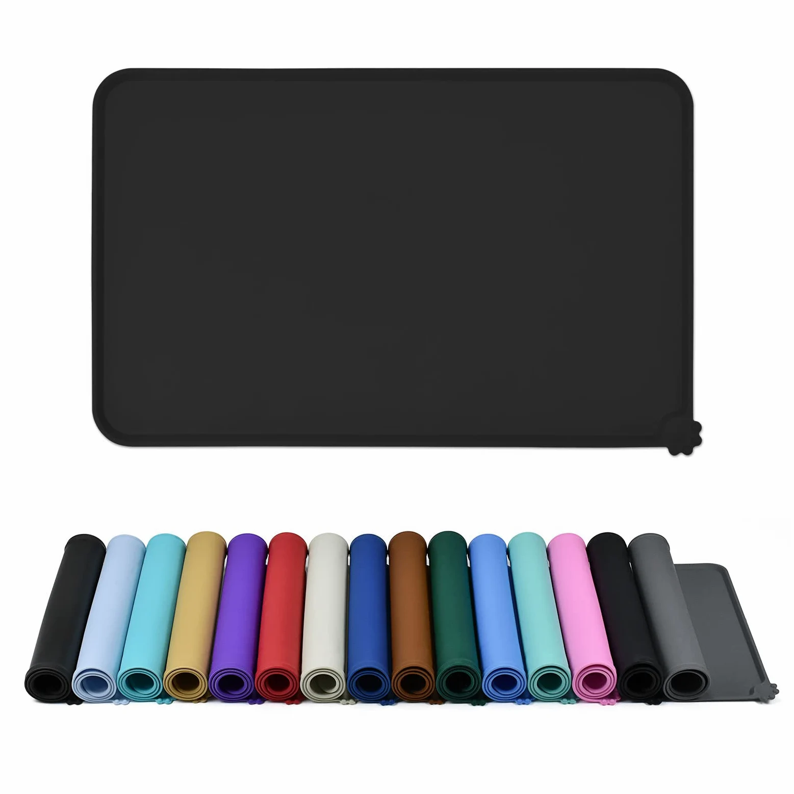Reopet Tapis gamelle pour Chien et Chat - Silicone Anti-adhésif imperméable - Disponible en Plusieurs Couleurs, Tailles et utilisations