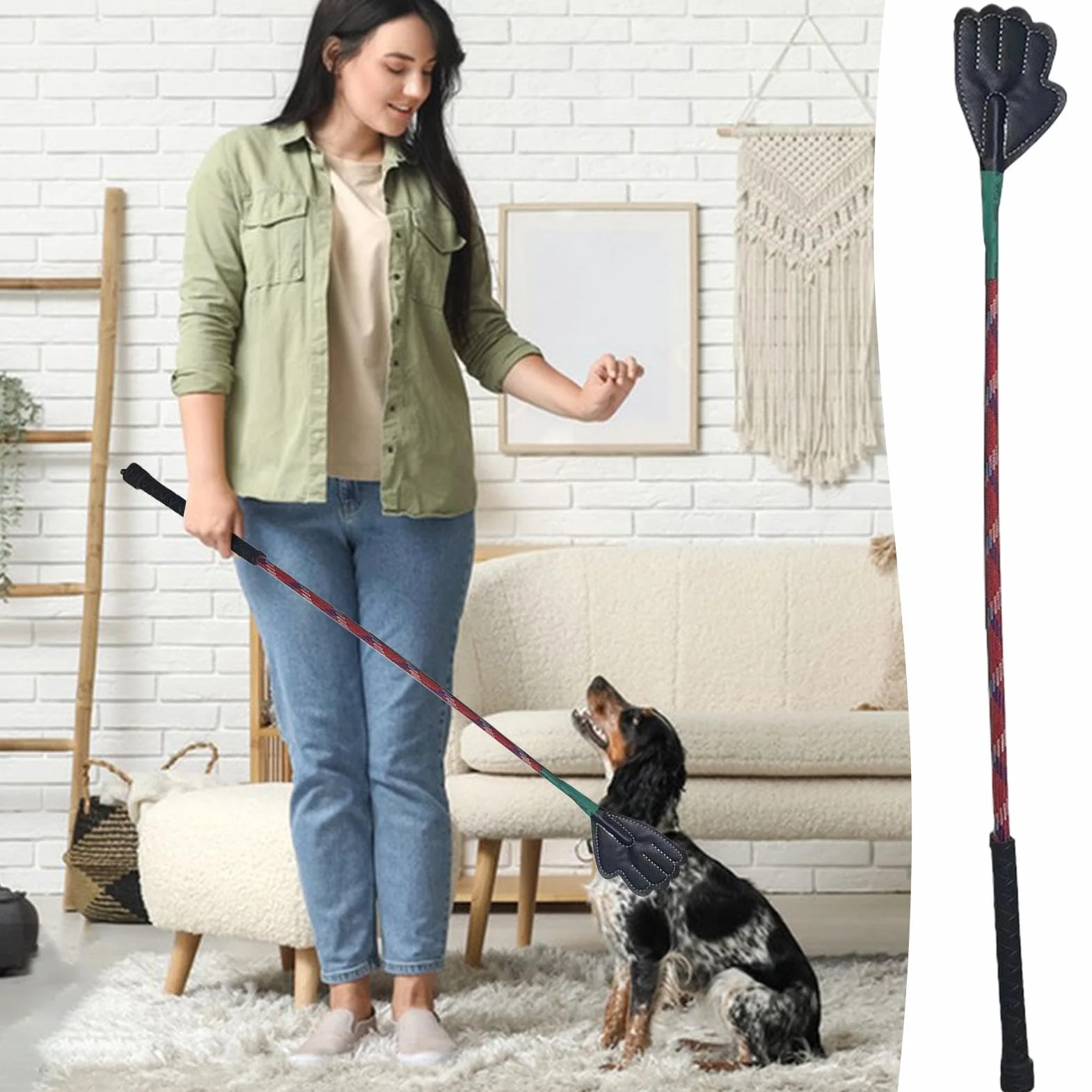 Bâton de dressage pour chien 45 cm 63 cm portable