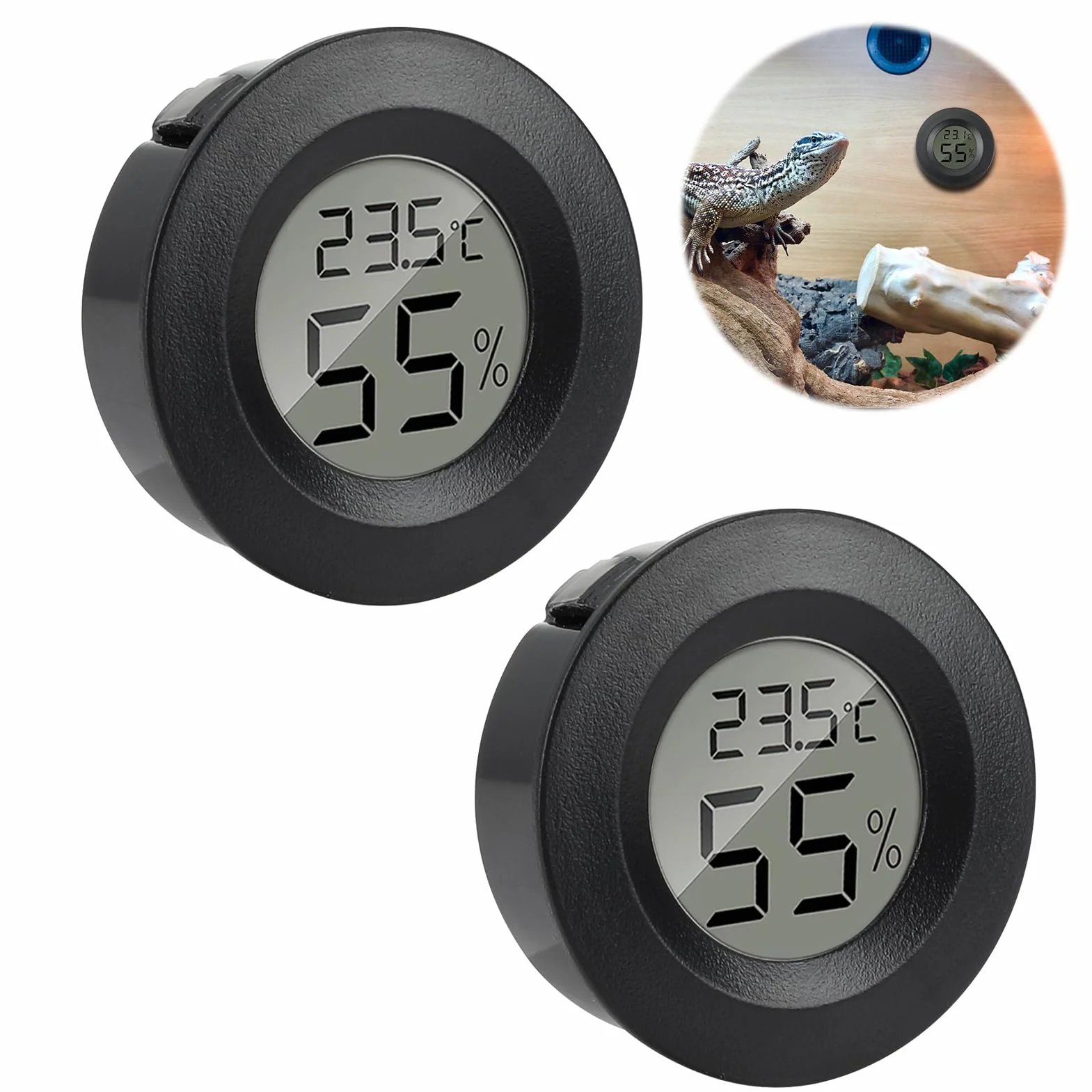 Mini Thermomètre Hygromètre Intérieur, Digital LCD Température Humidité Moniteur pour Chambre Bebe